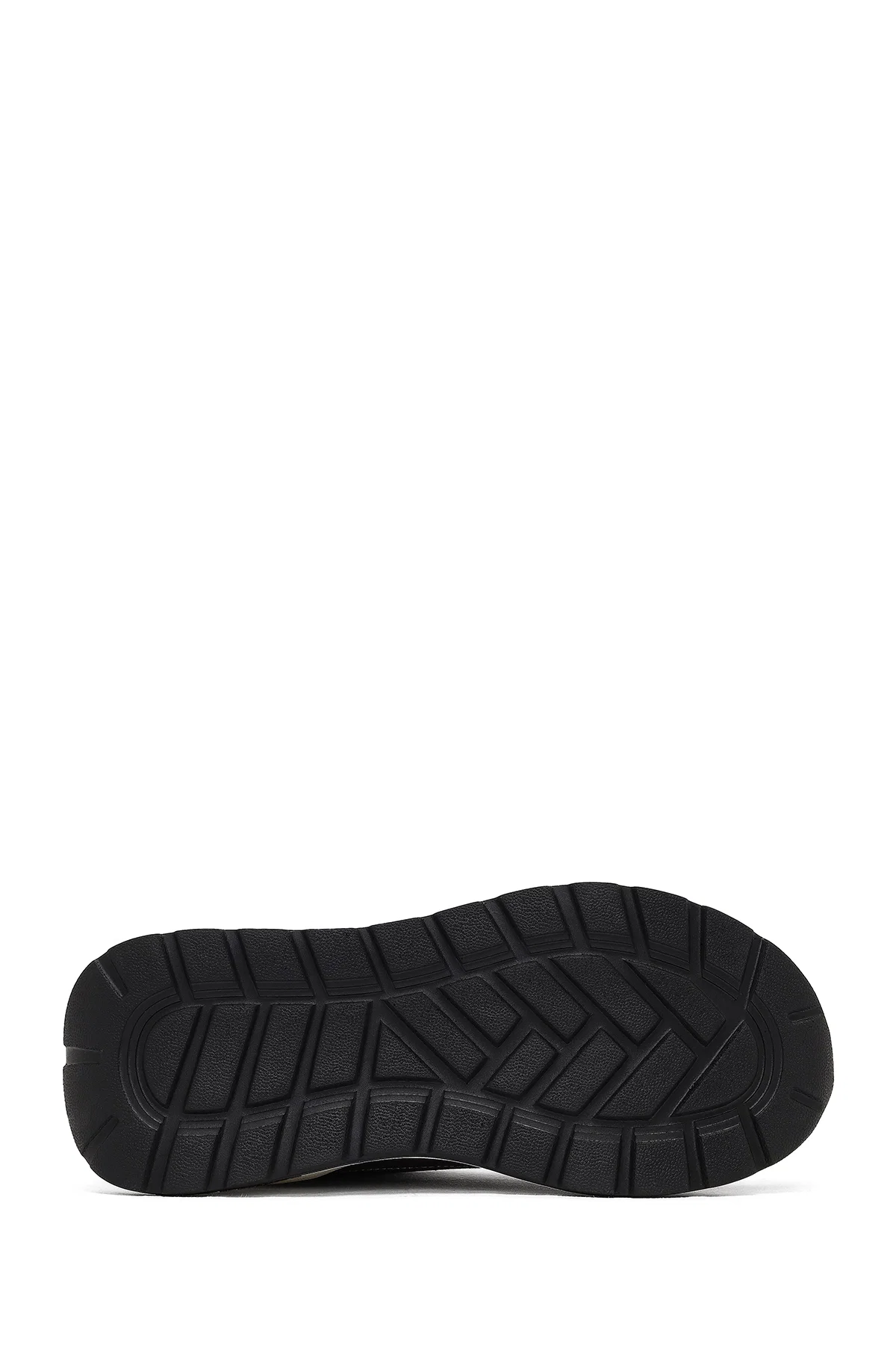 Kadın Siyah Bağcıklı Kalın Tabanlı Deri Sneaker - Image 4