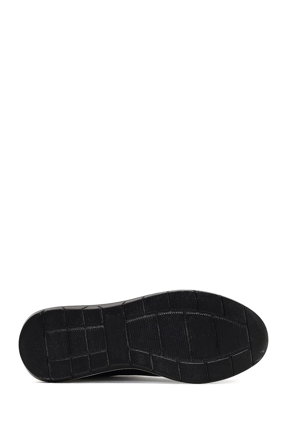 Kadın Siyah Bağcıklı Kalın Tabanlı Deri Sneaker - Image 4