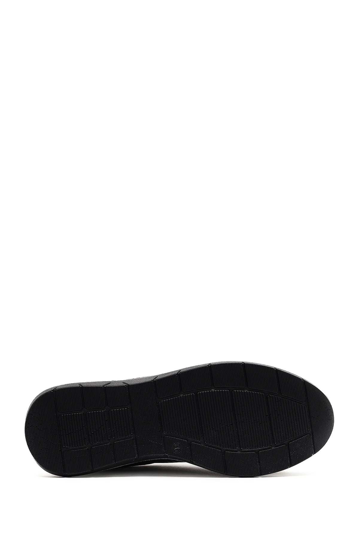 Kadın Siyah Bağcıklı Kalın Tabanlı Deri Sneaker - Image 5