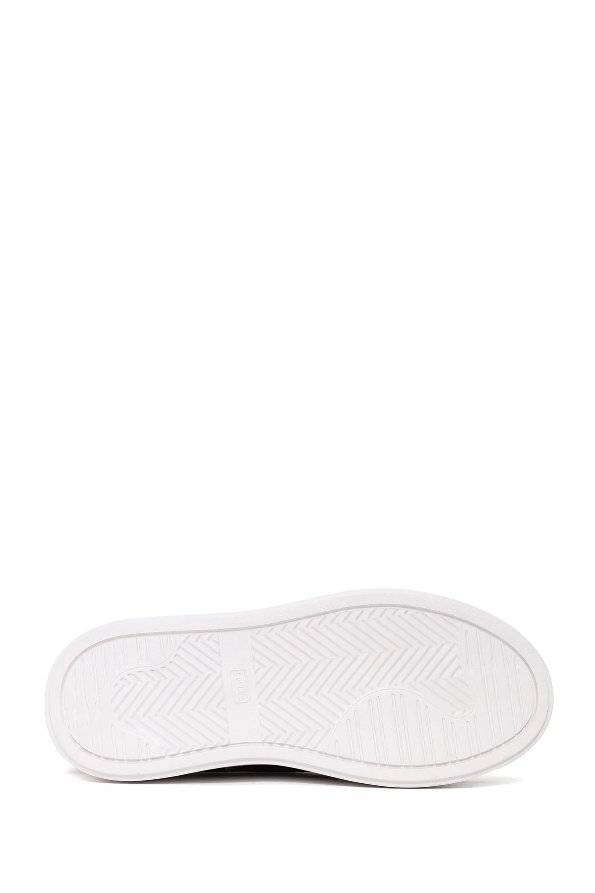 Kadın Siyah Bağcıklı Kalın Tabanlı Deri Sneaker - Image 5