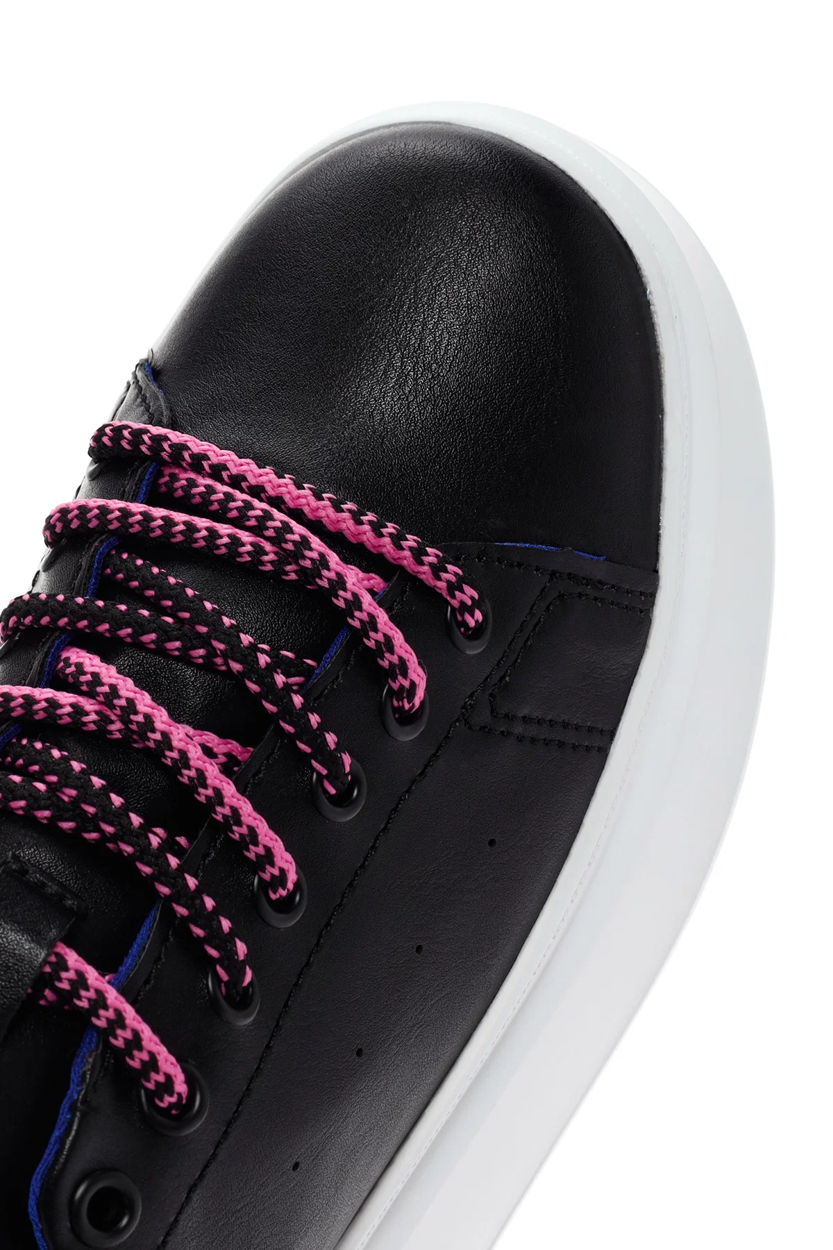 Kadın Siyah Bağcıklı Kalın Tabanlı Sneaker - Image 11