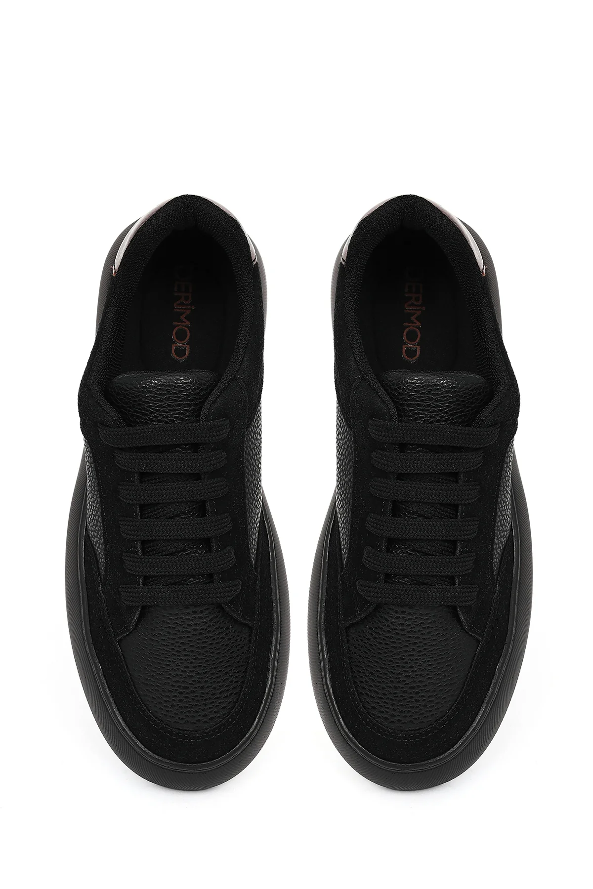 Kadın Siyah Bağcıklı Kalın Tabanlı Sneaker - Image 4