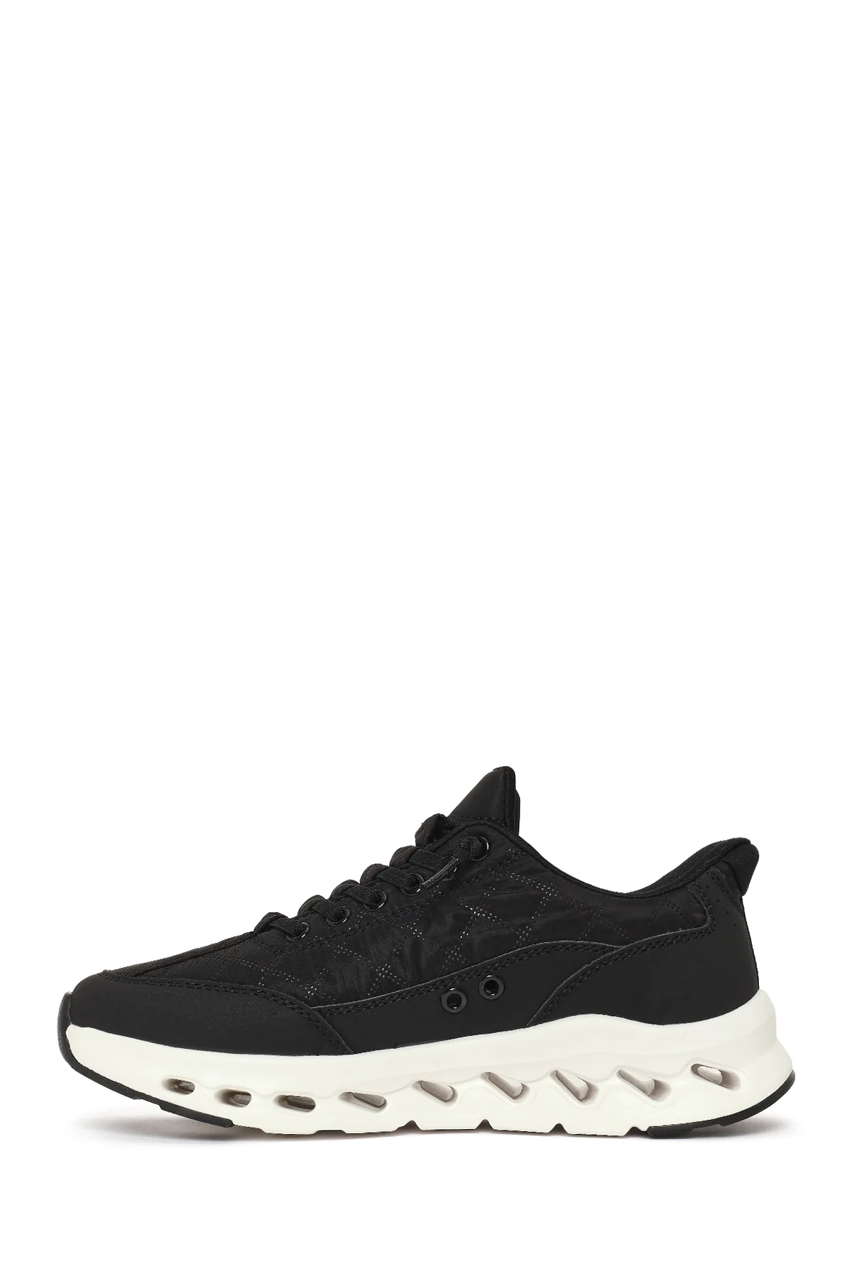 Kadın Siyah Bağcıklı Kalın Tabanlı Sneaker - Image 3