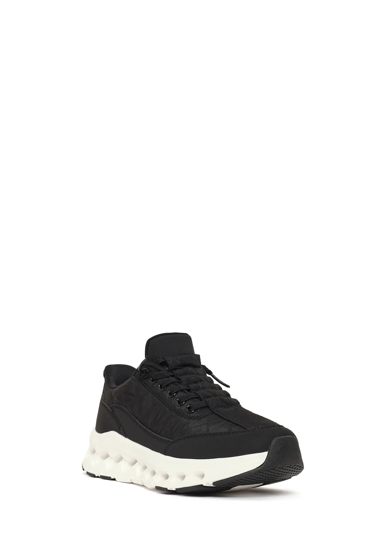 Kadın Siyah Bağcıklı Kalın Tabanlı Sneaker - Image 7