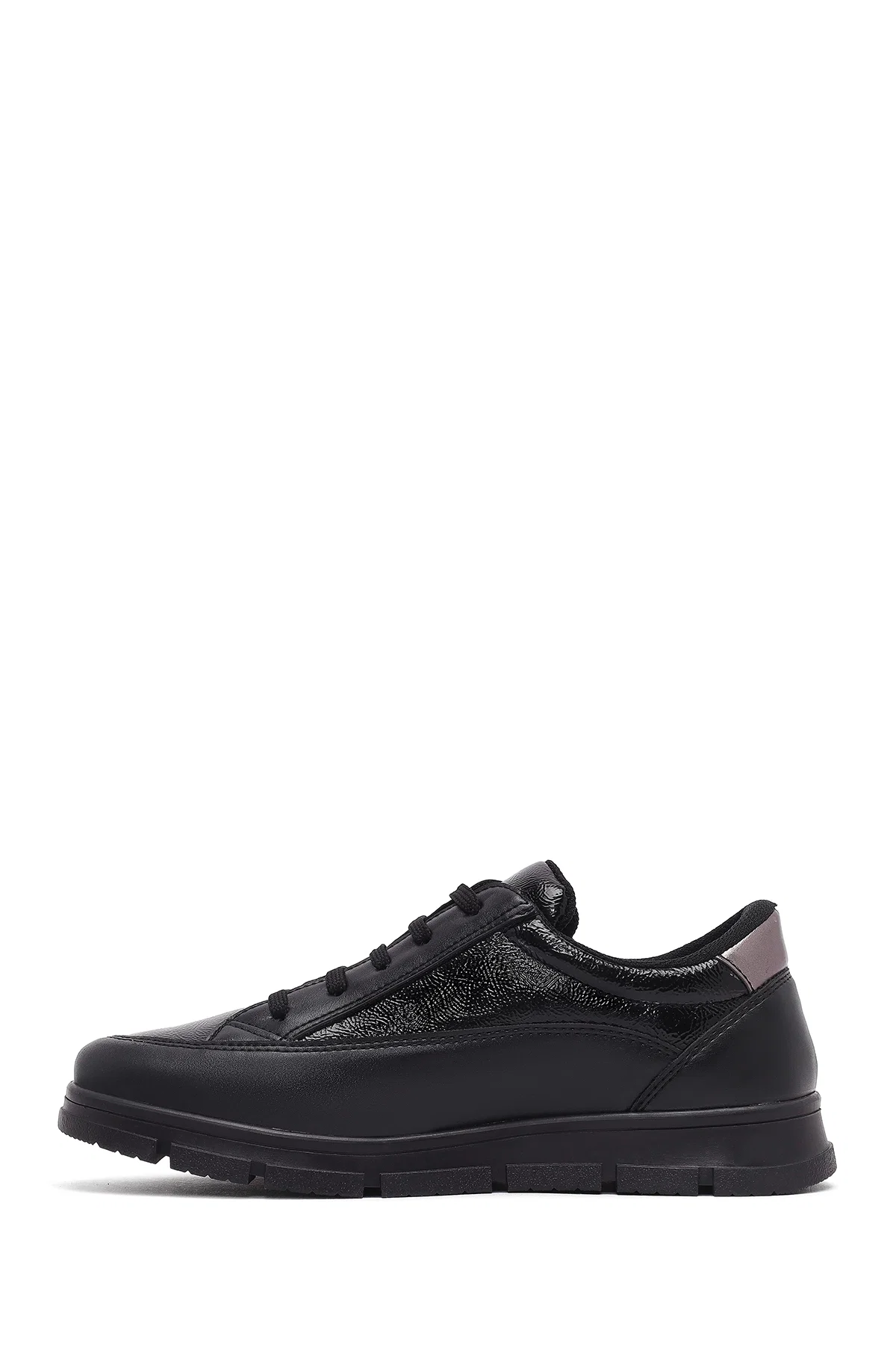 Kadın Siyah Bağcıklı Sneaker - Image 2