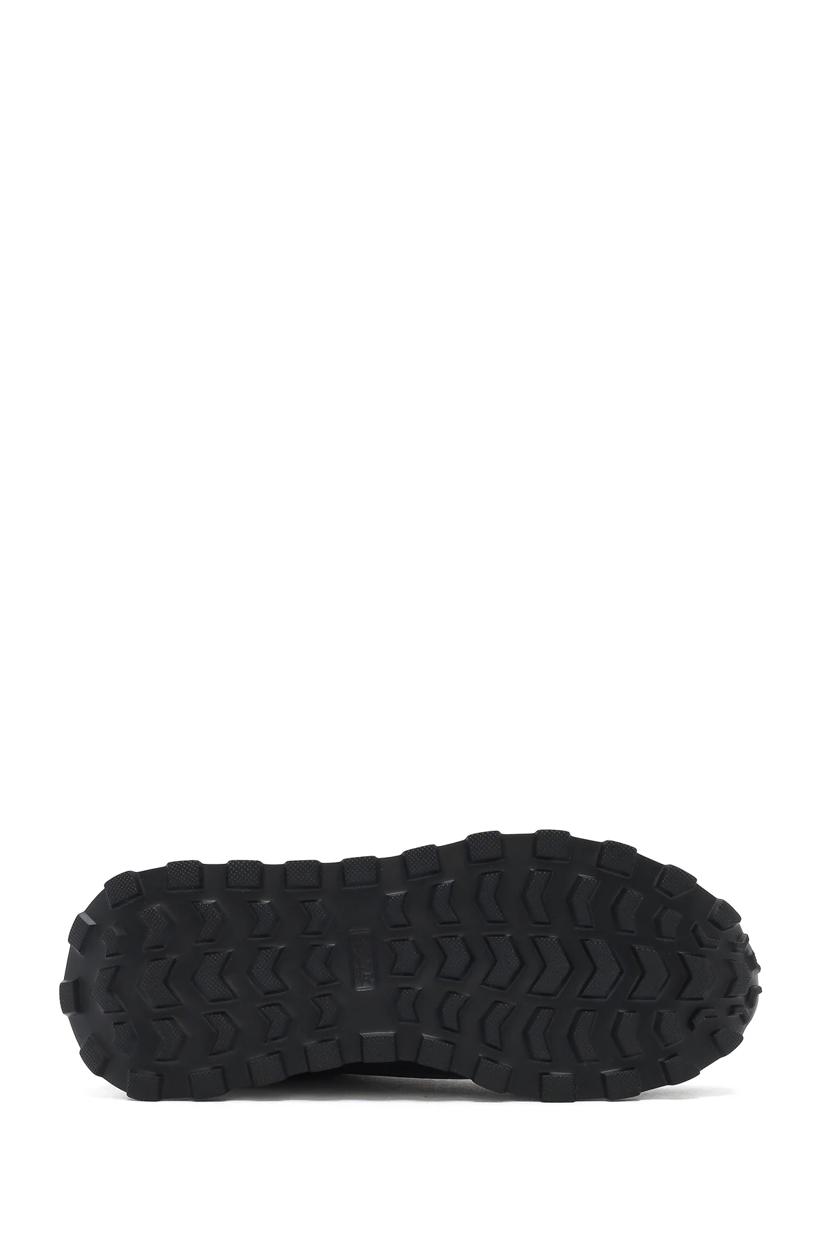 Kadın Siyah Bağcıklı Yandan Fermuarlı Deri Sneaker - Image 5