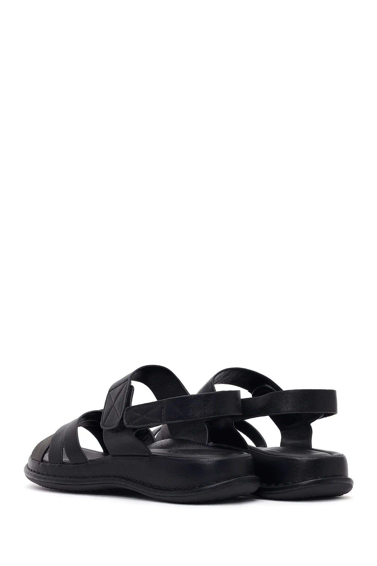 Kadın Siyah Bantlı Kalın Tabanlı Comfort Sandalet - Image 6