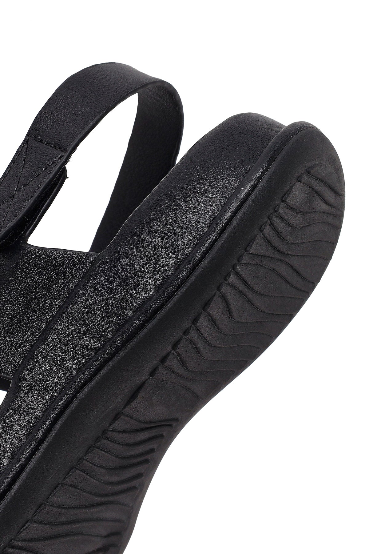 Kadın Siyah Bantlı Kalın Tabanlı Comfort Sandalet - Image 8