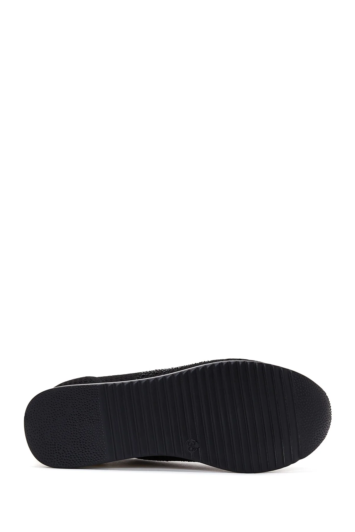 Kadın Siyah Baskılı Sneaker - Image 4