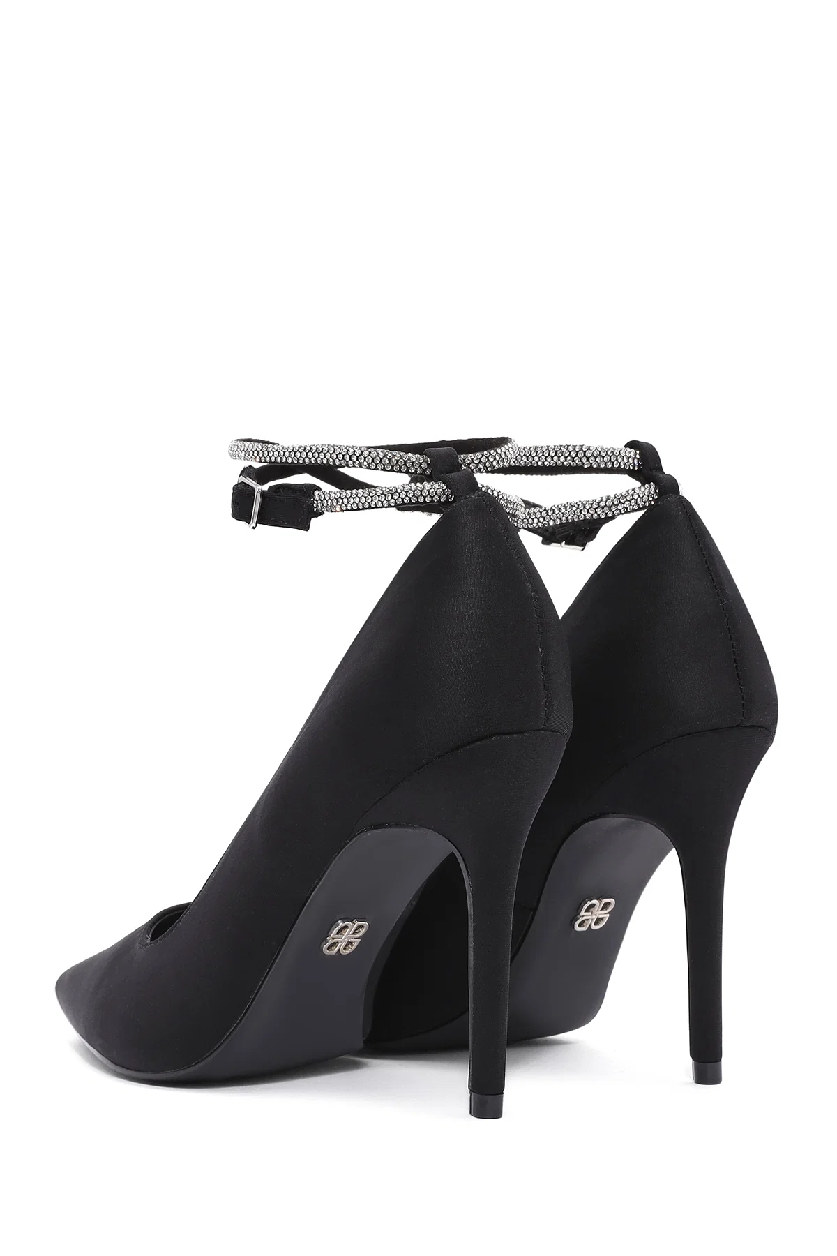 Kadın Siyah Bilekten Bağlamalı İnce Topuklu Stiletto - Image 6