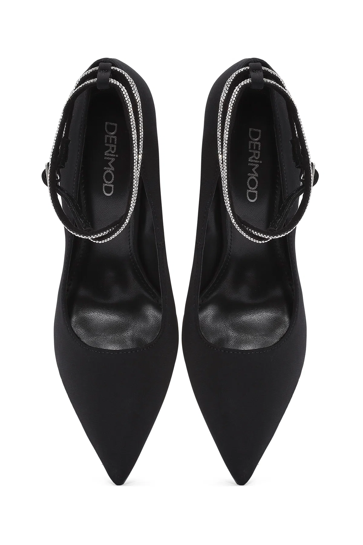 Kadın Siyah Bilekten Bağlamalı İnce Topuklu Stiletto - Image 8