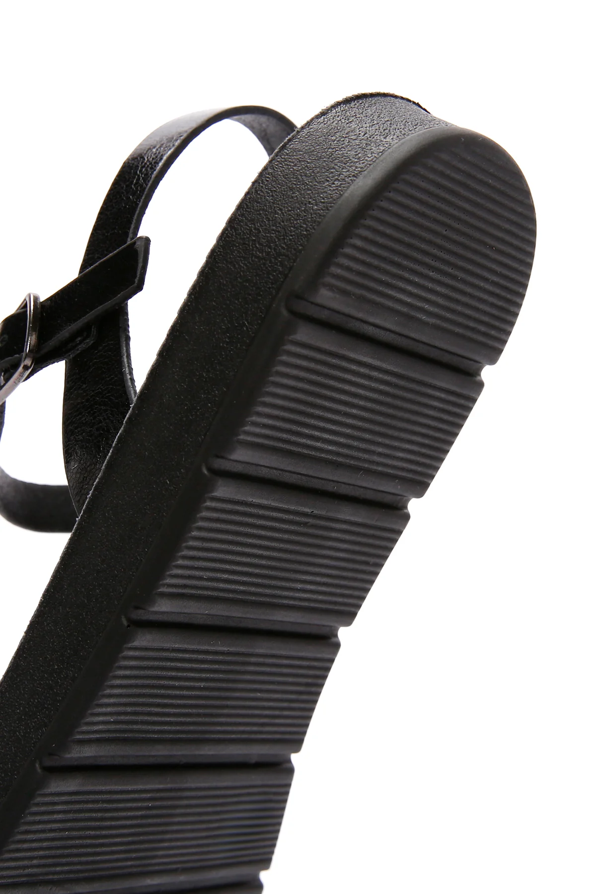 Kadın Siyah Bilekten Bantlı Comfort Sandalet - Image 10