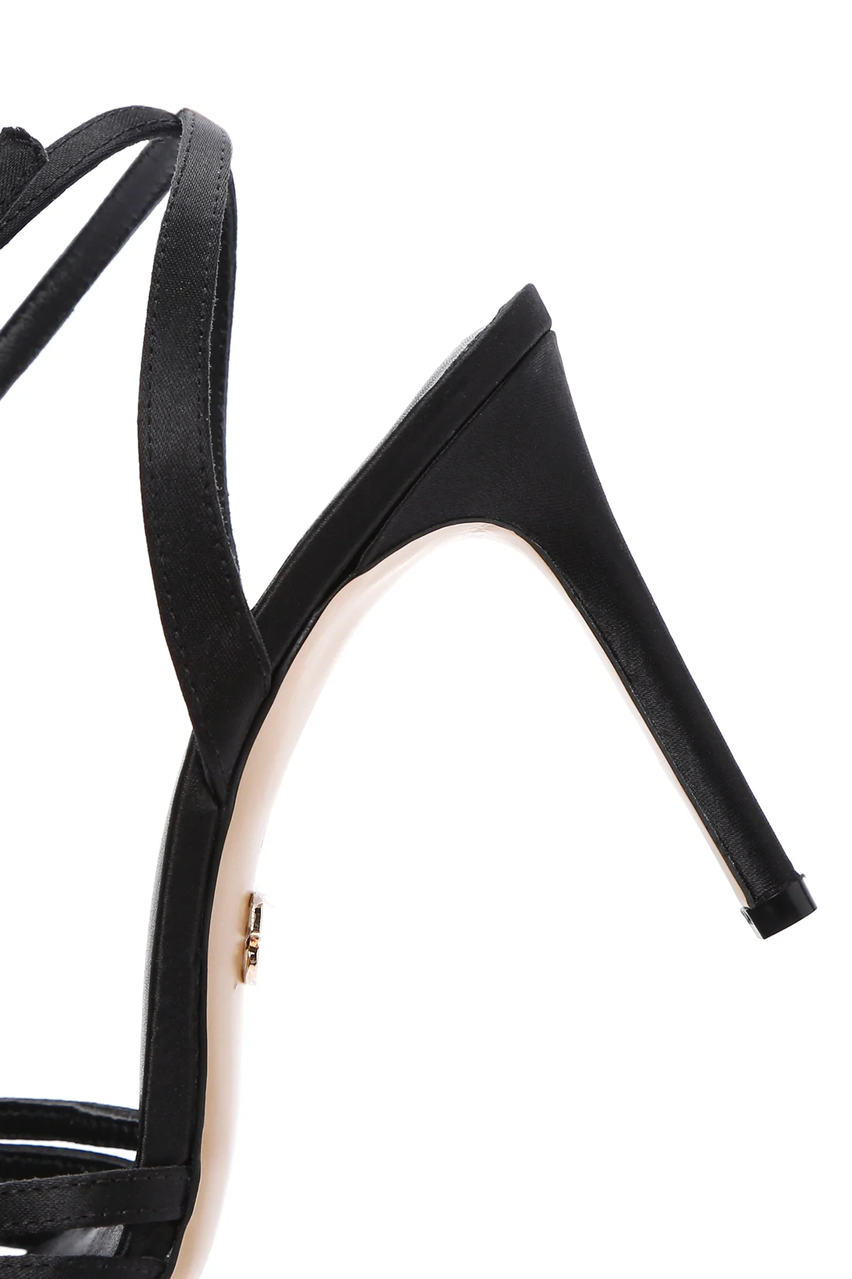 Kadın Siyah Bilekten Bantlı Taşlı İnce Topuklu Deri Stiletto - Image 11