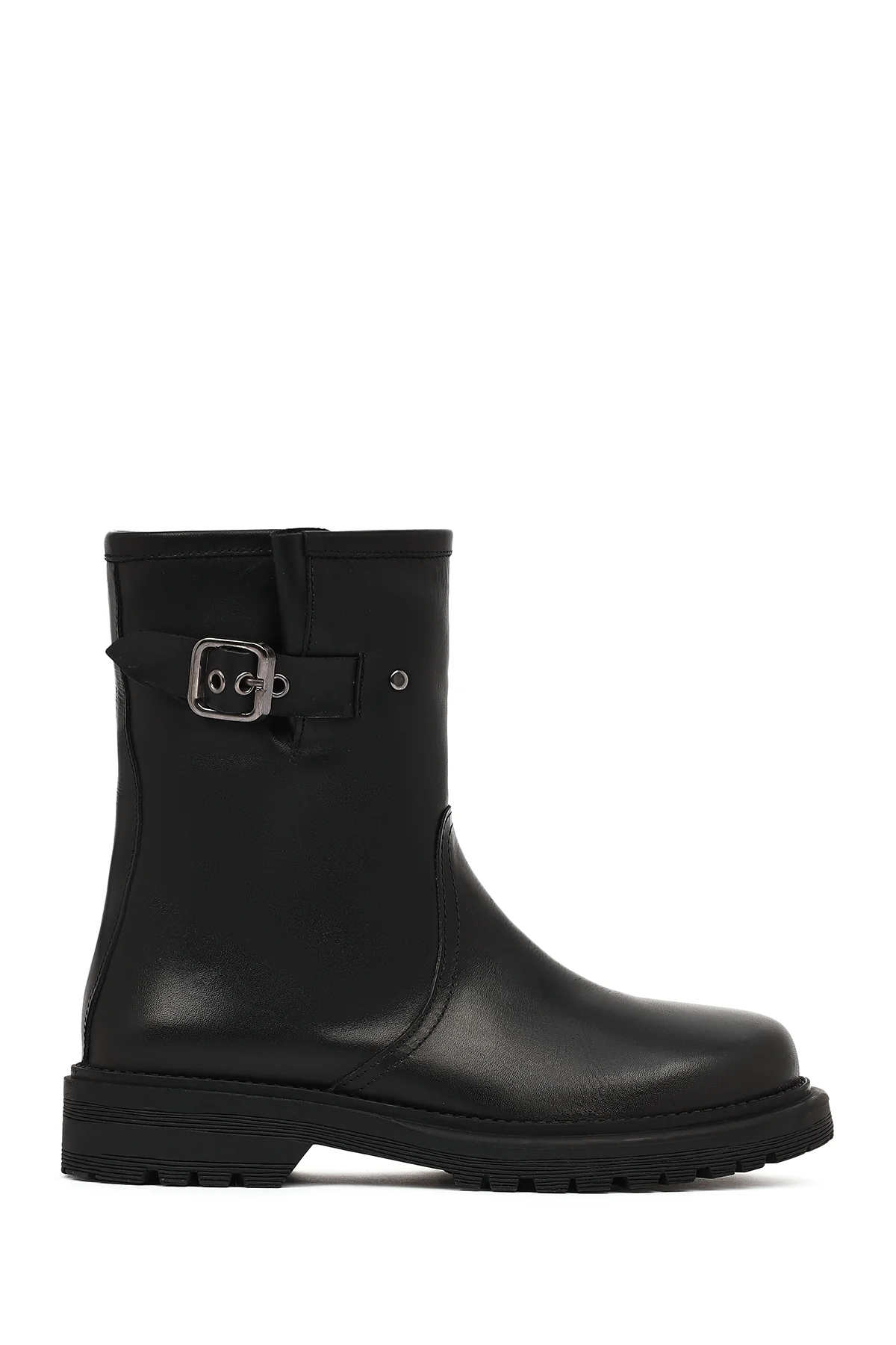 Kadın Siyah Deri Bot