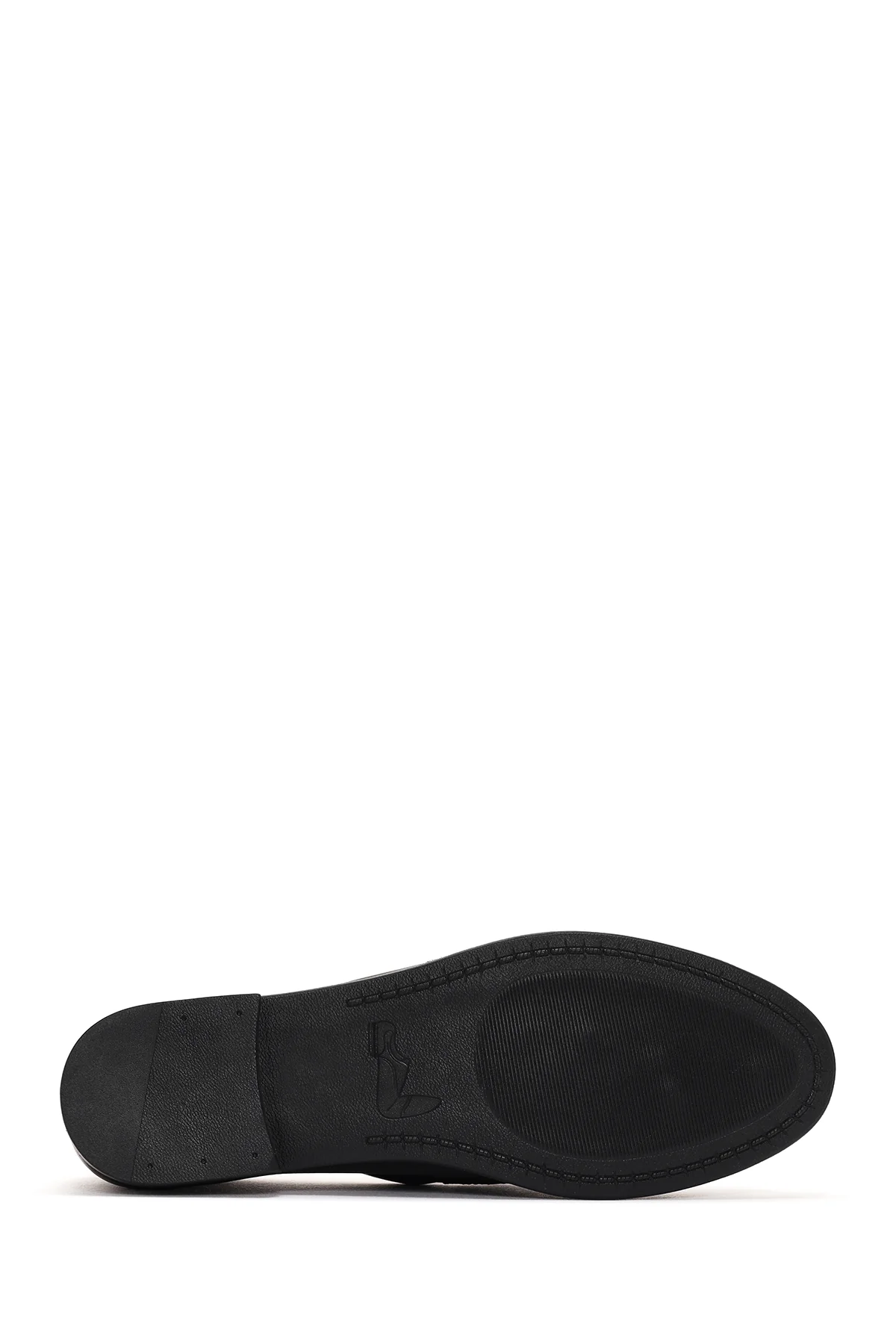 Kadın Siyah Deri Casual Loafer - Image 4