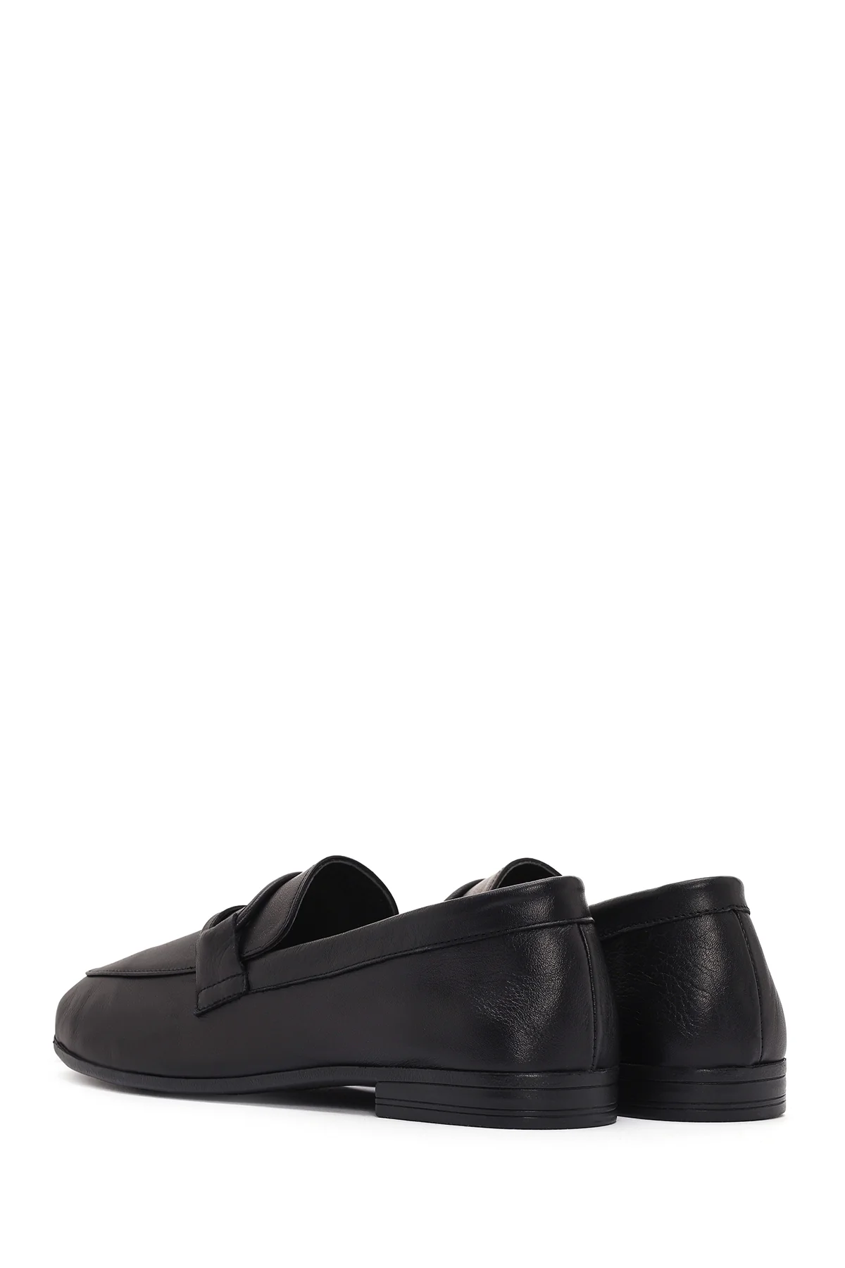 Kadın Siyah Deri Casual Loafer - Image 5