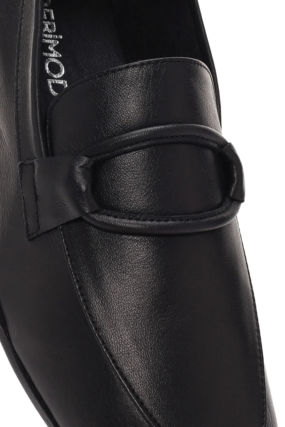 Kadın Siyah Deri Casual Loafer - Image 8