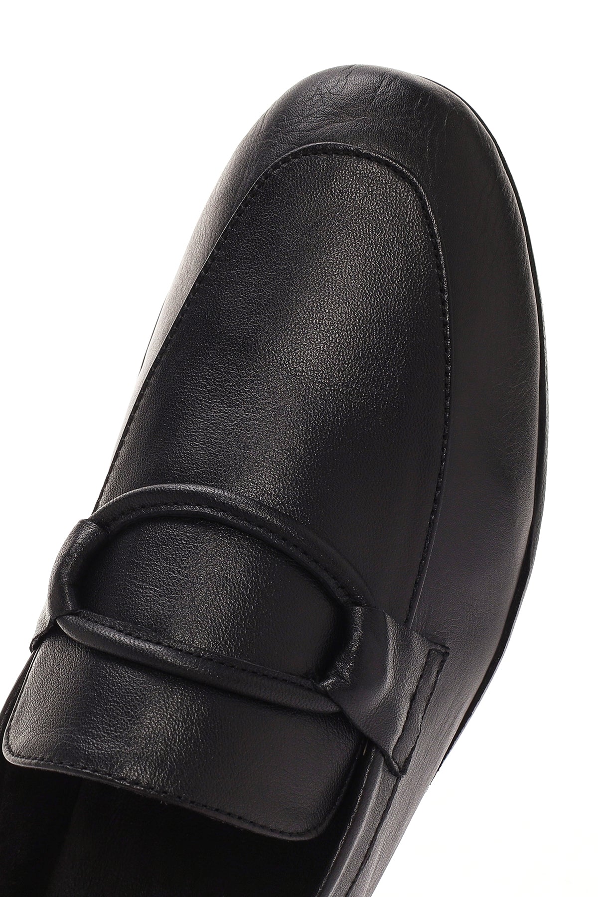 Kadın Siyah Deri Casual Loafer - Image 9