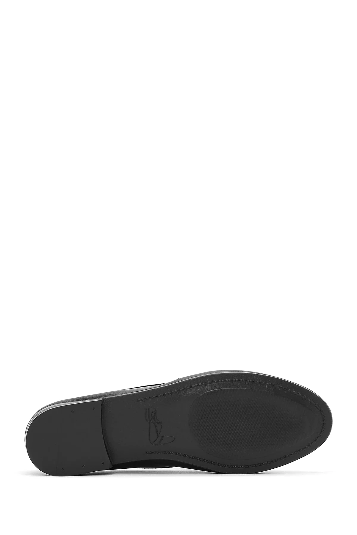 Kadın Siyah Deri Casual Loafer - Image 4