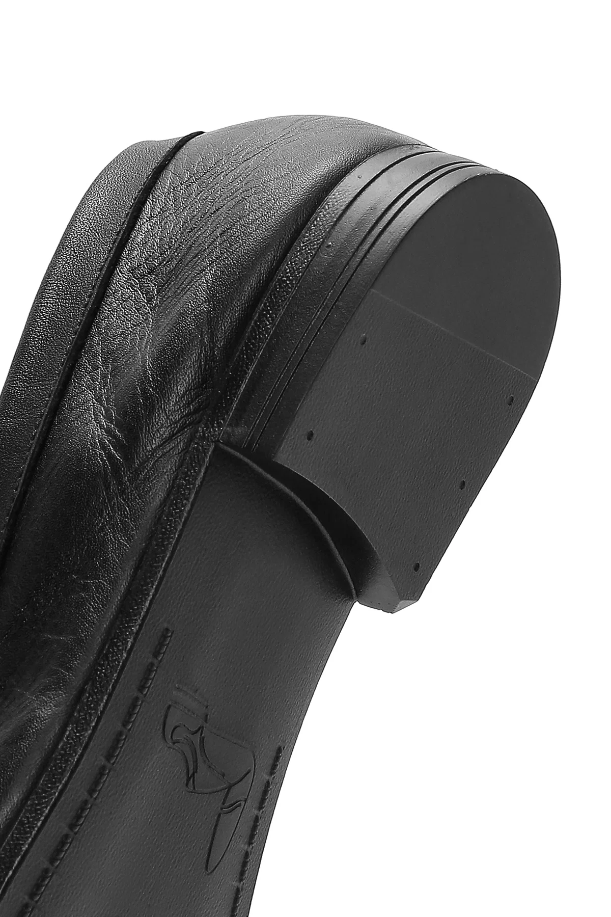 Kadın Siyah Deri Casual Loafer - Image 9