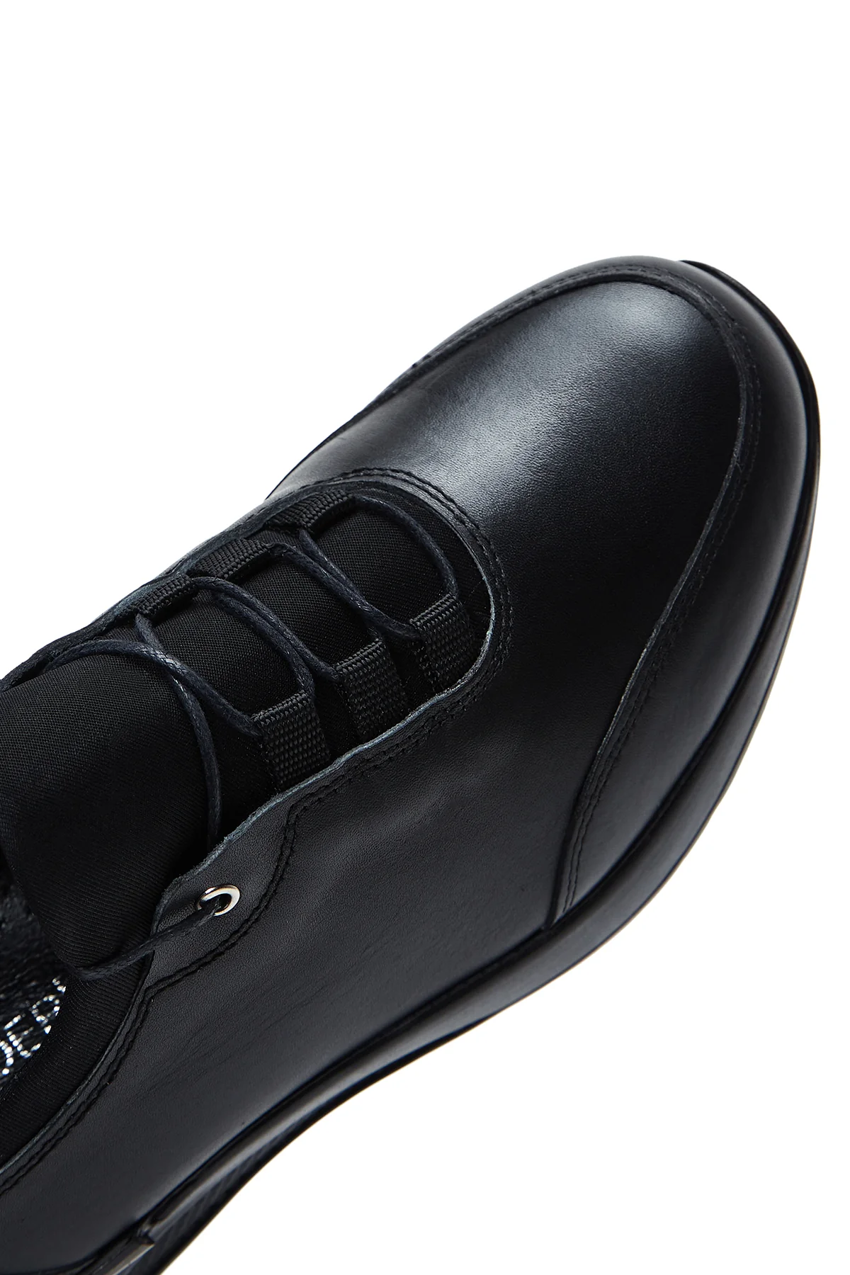 Kadın Siyah Deri Casual Sneaker - Image 9