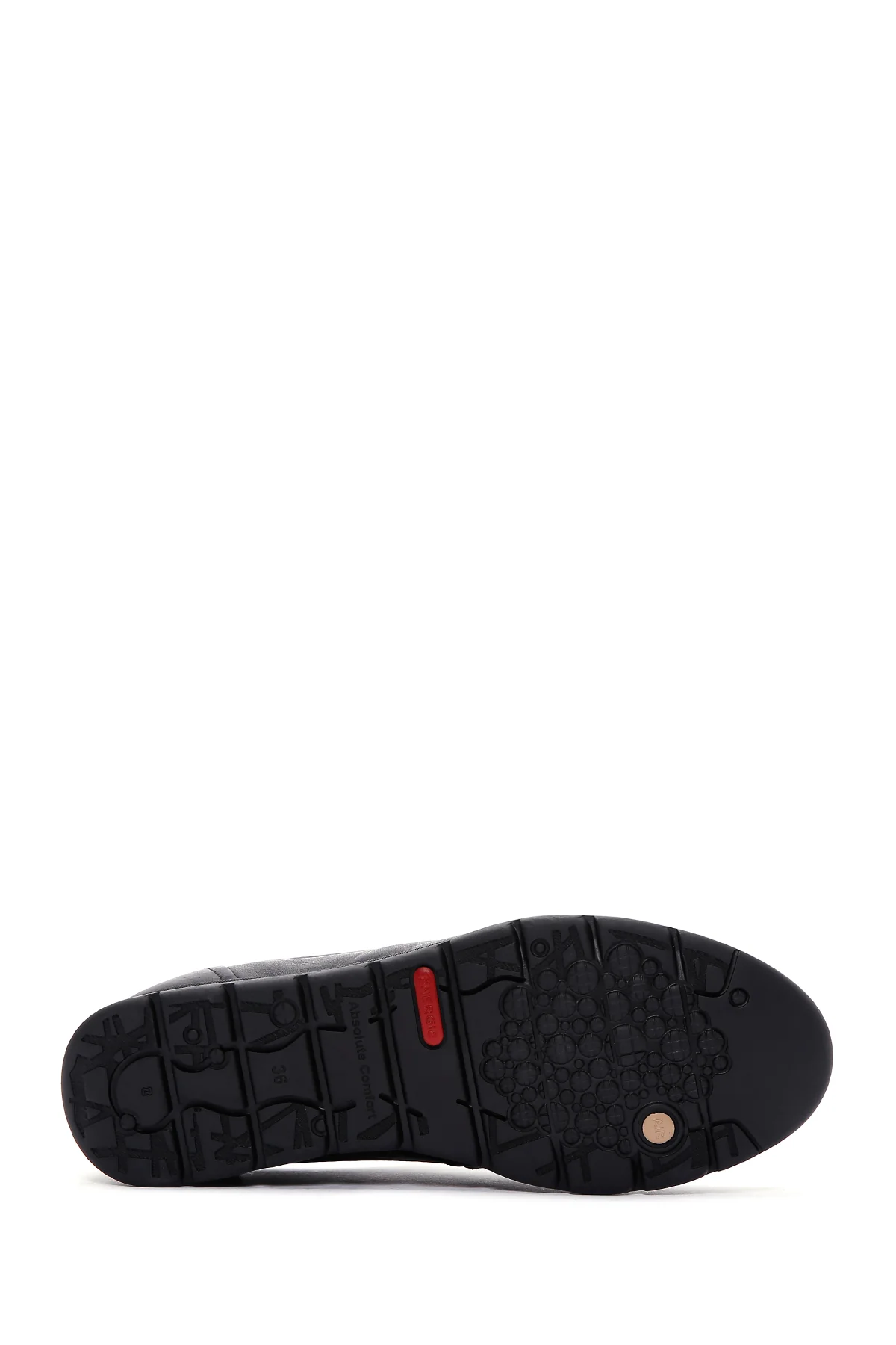 Kadın Siyah Deri Comfort Casual Ayakkabı - Image 4