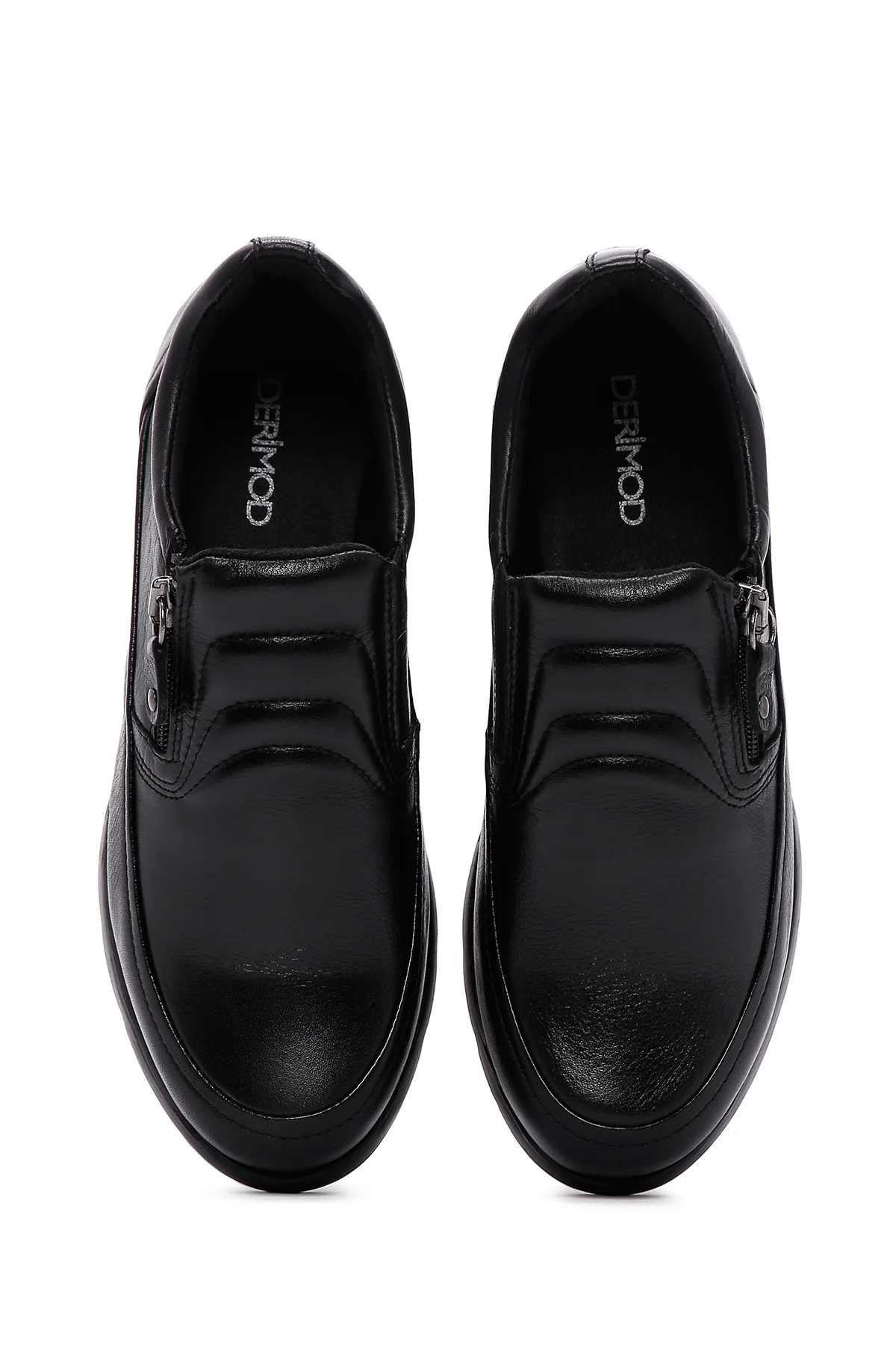 Kadın Siyah Deri Comfort Casual Ayakkabı - Image 6