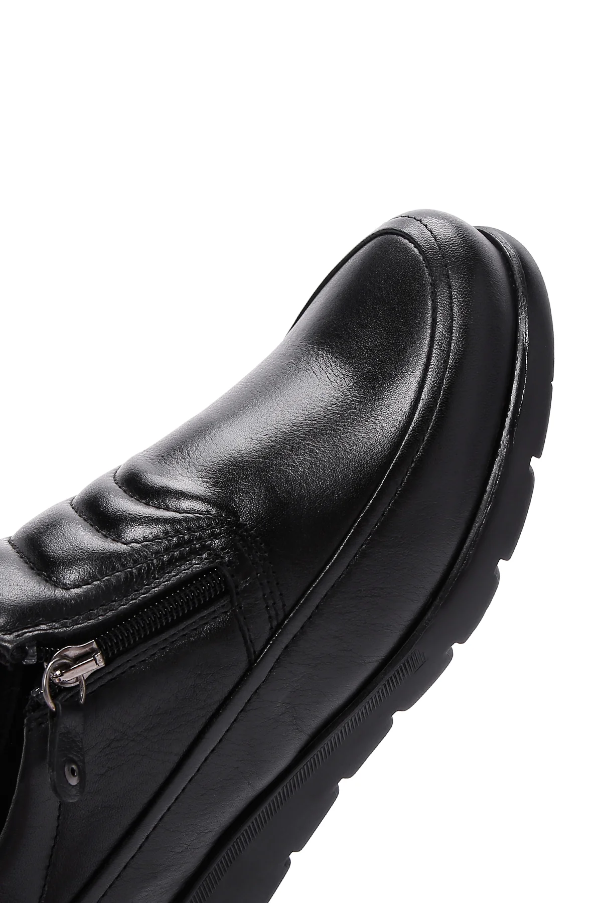 Kadın Siyah Deri Comfort Casual Ayakkabı - Image 9