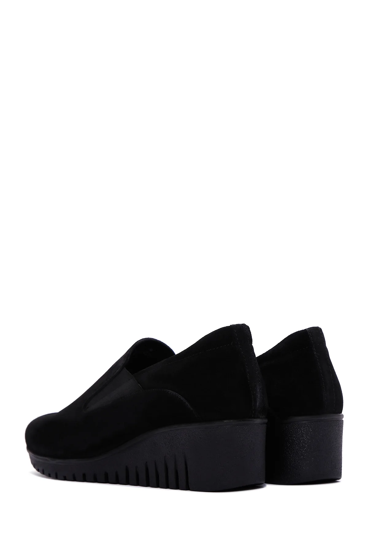 Kadın Siyah Deri Comfort Dolgu Topuklu Loafer - Image 5