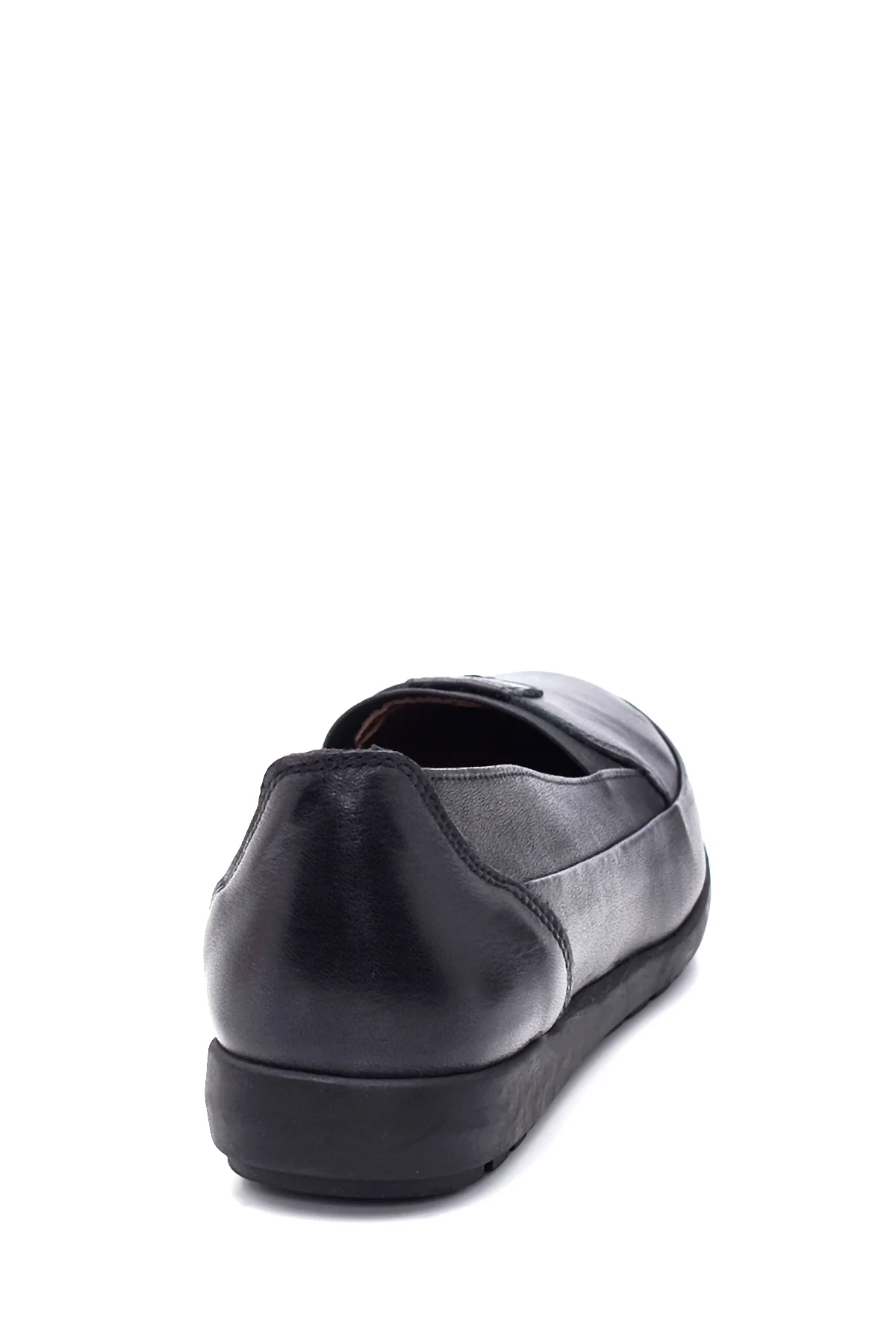 Kadın Siyah Deri Comfort Loafer - Image 5