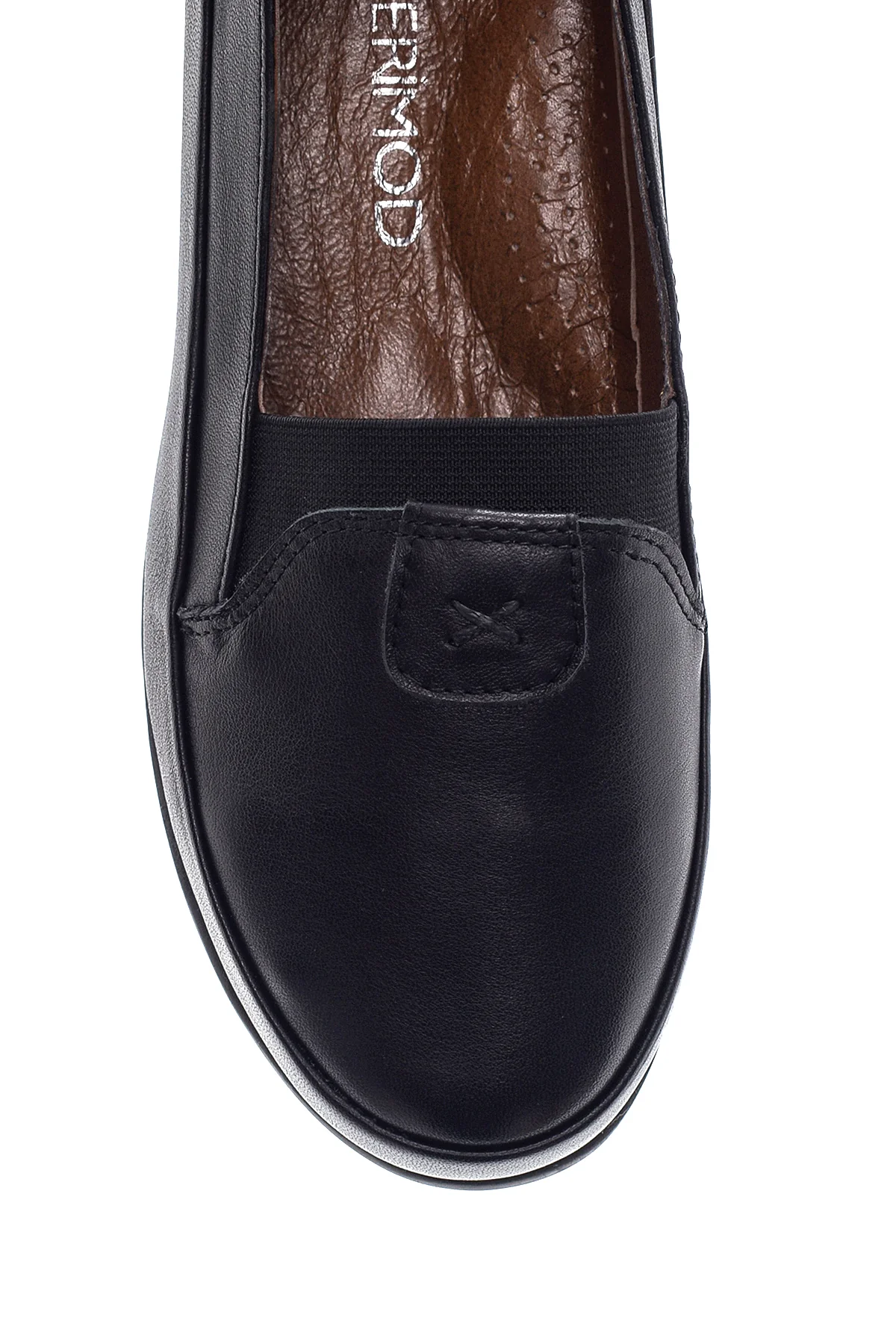 Kadın Siyah Deri Comfort Loafer - Image 6