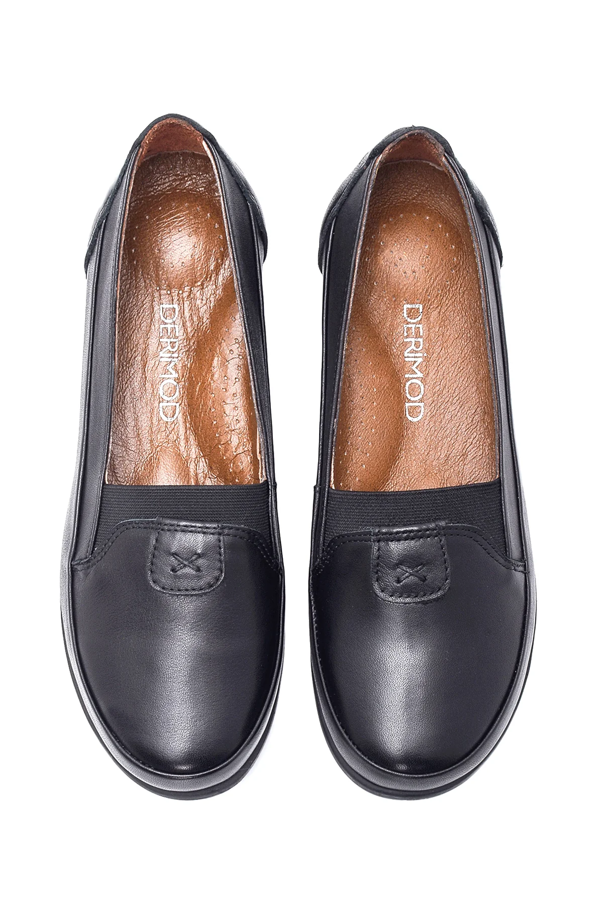 Kadın Siyah Deri Comfort Loafer - Image 7