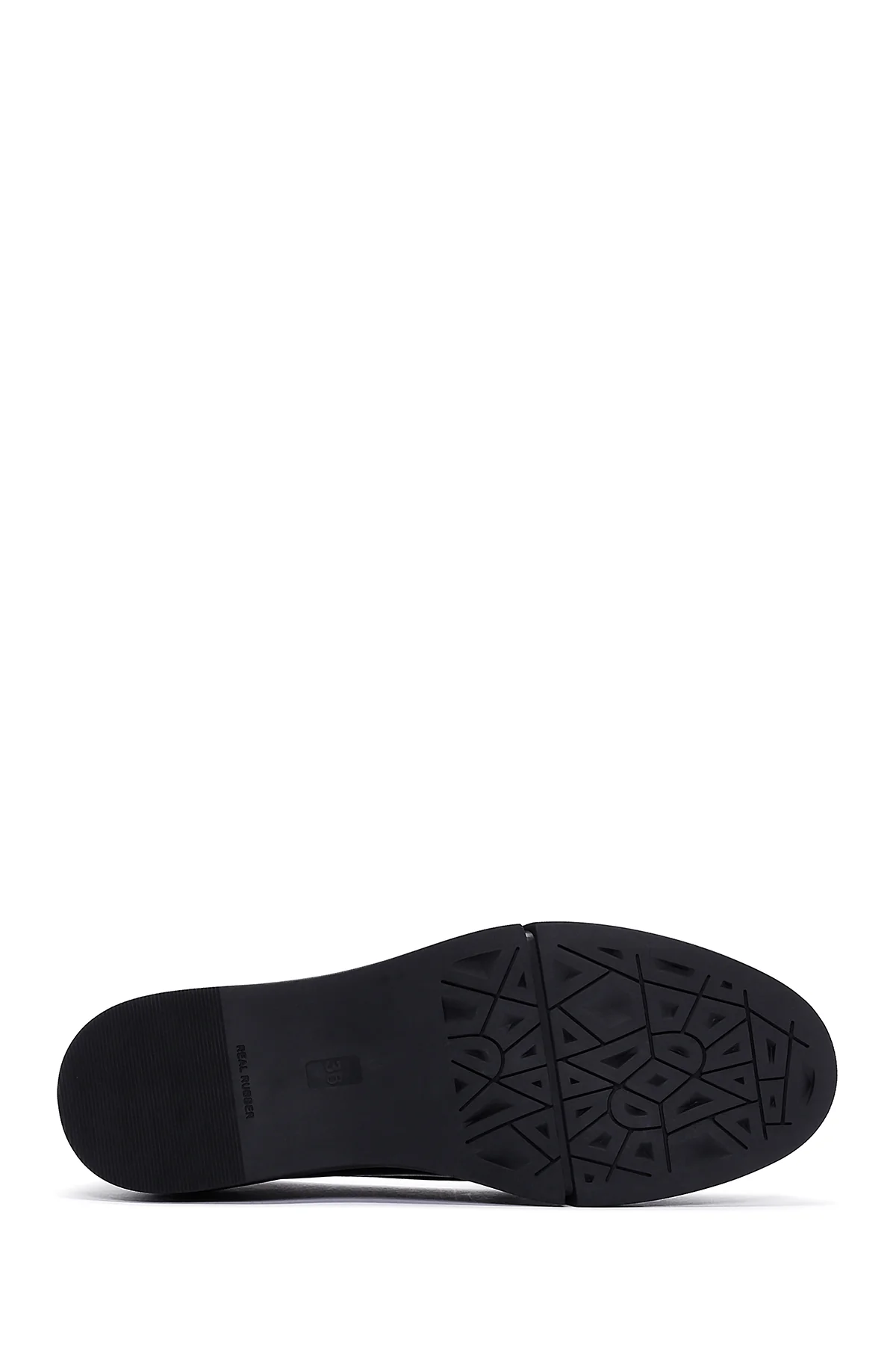 Kadın Siyah Deri Comfort Loafer - Image 4