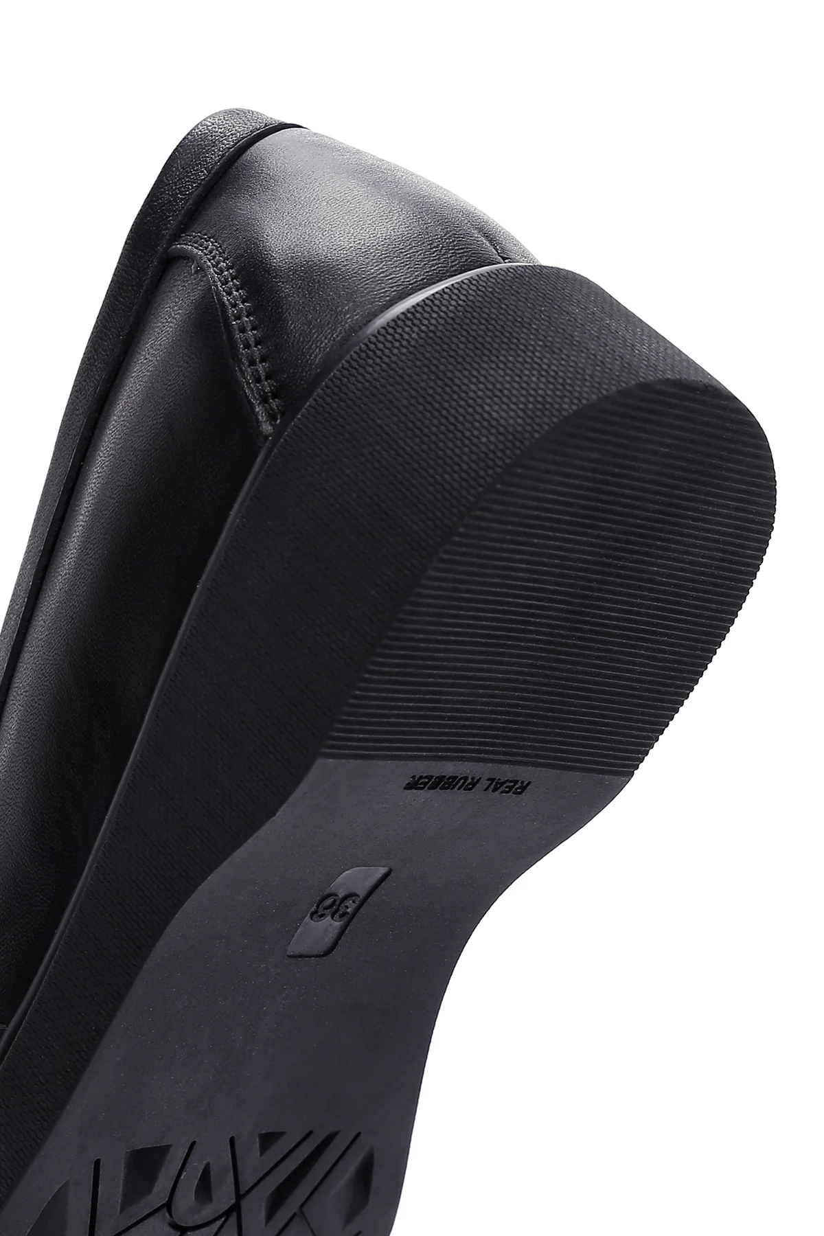 Kadın Siyah Deri Comfort Loafer - Image 8