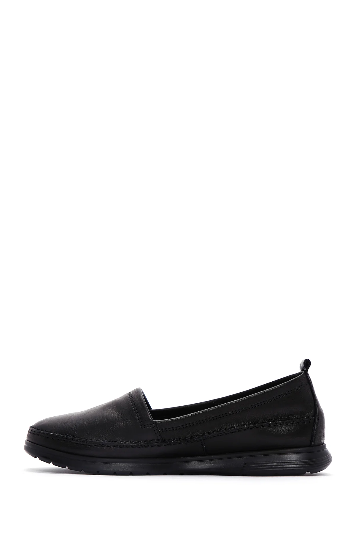 Kadın Siyah Deri Comfort Loafer - Image 2