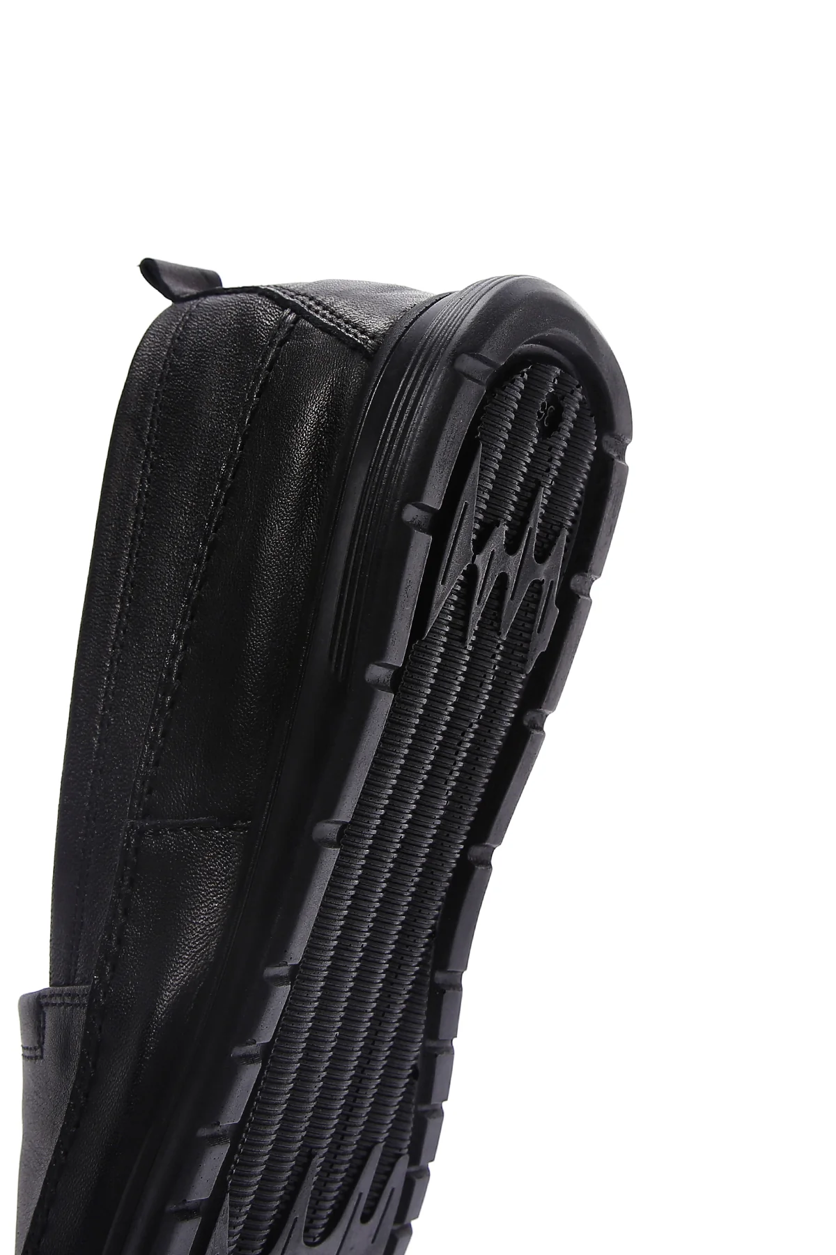 Kadın Siyah Deri Comfort Loafer - Image 8