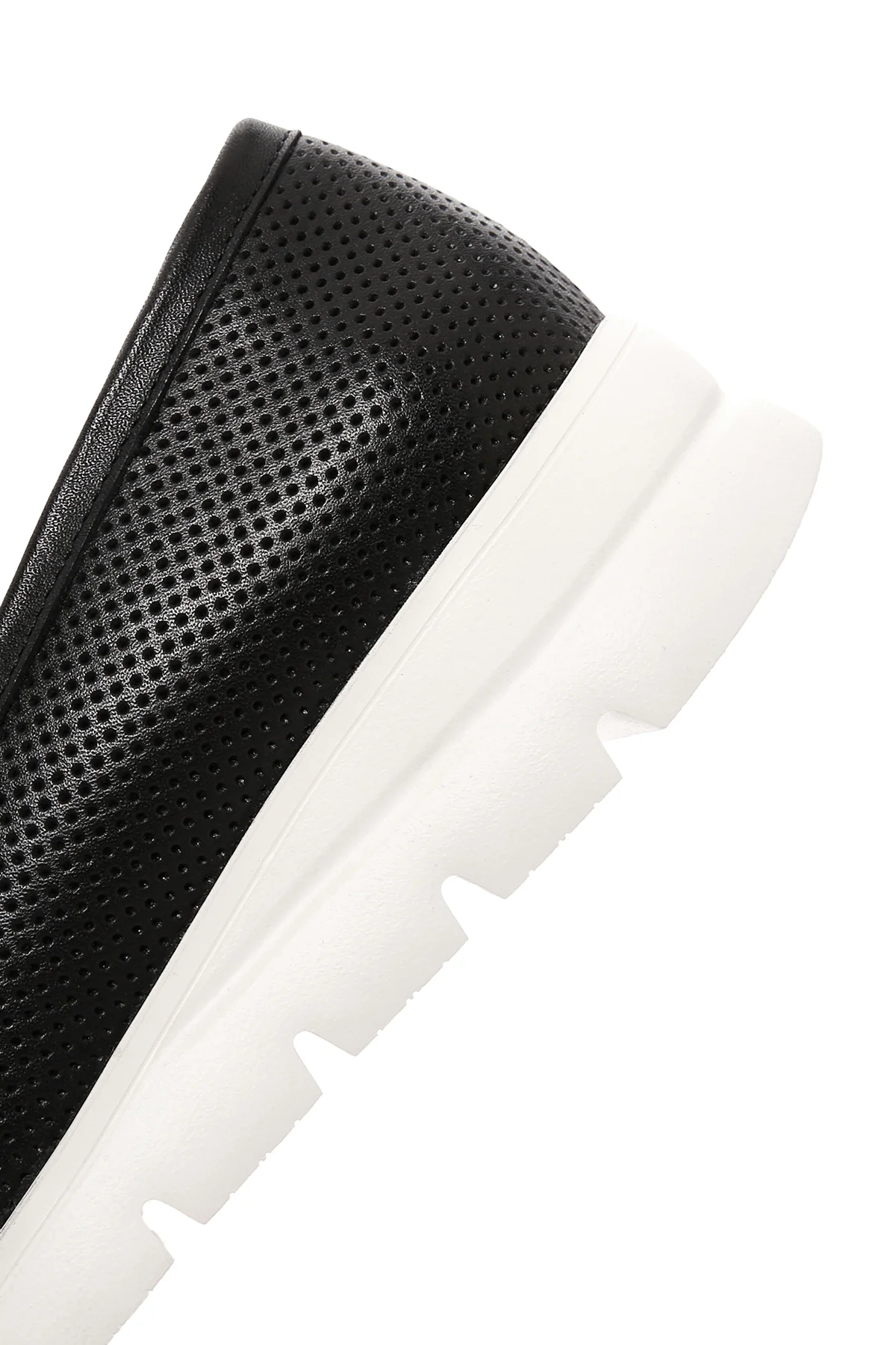 Kadın Siyah Deri Comfort Loafer - Image 9