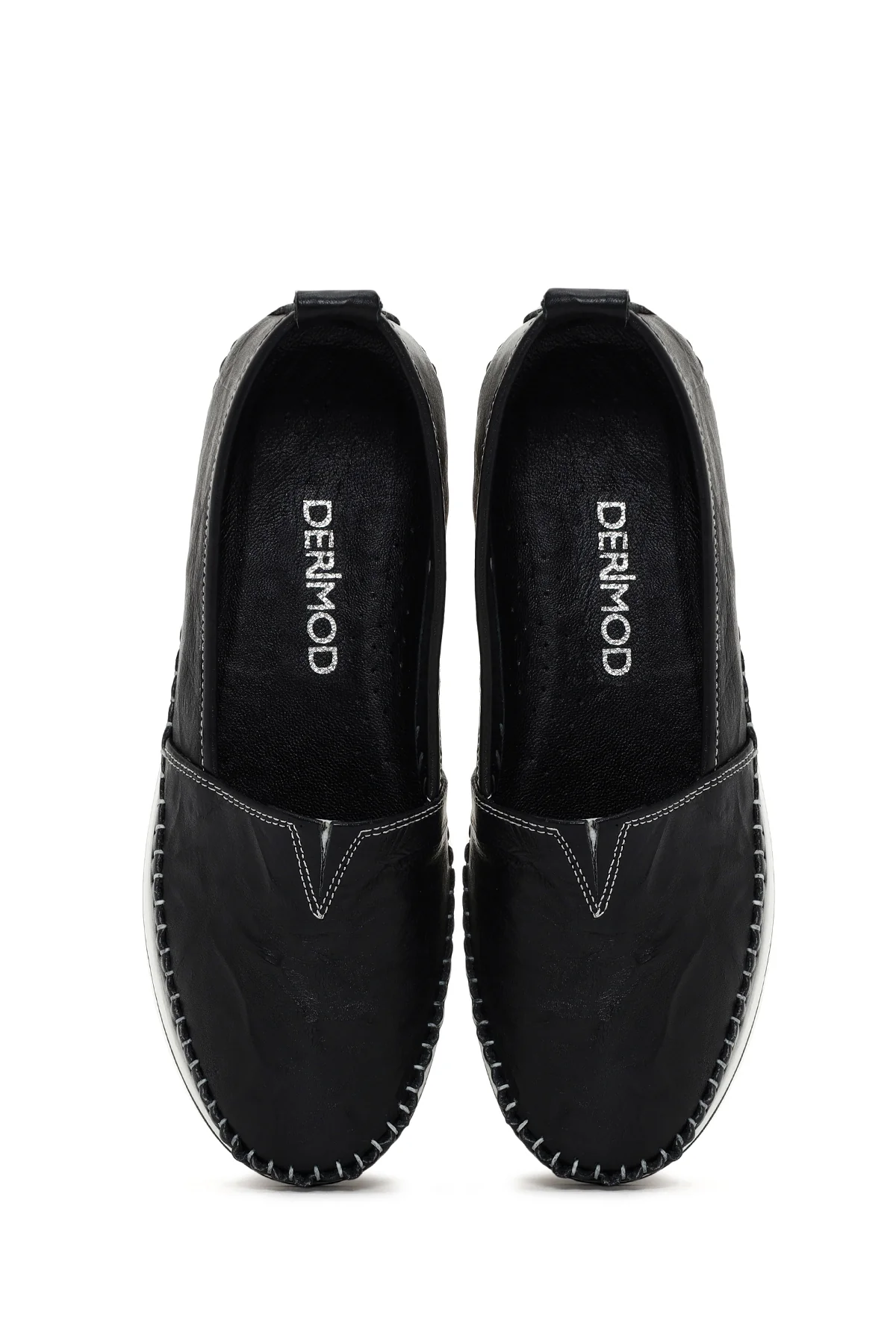 Kadın Siyah Deri Comfort Loafer - Image 7
