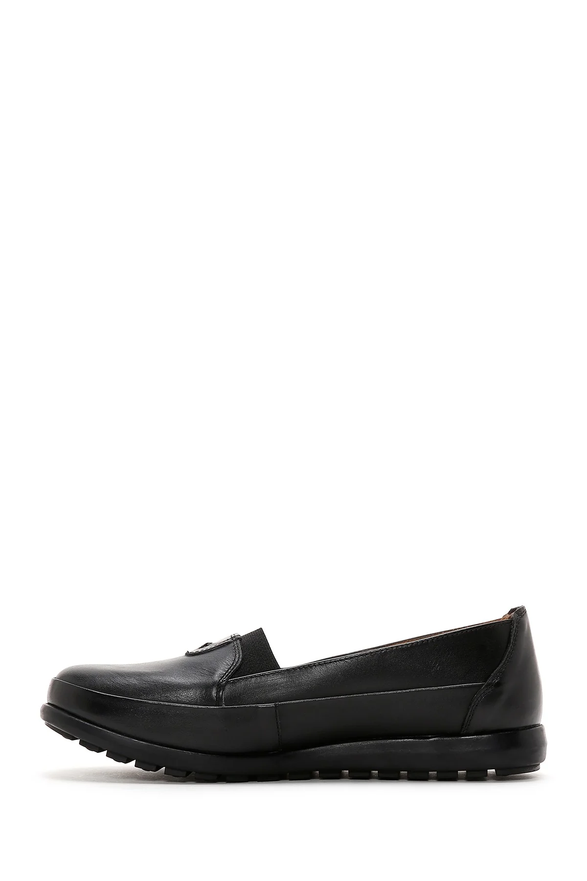Kadın Siyah Deri Comfort Loafer - Image 2
