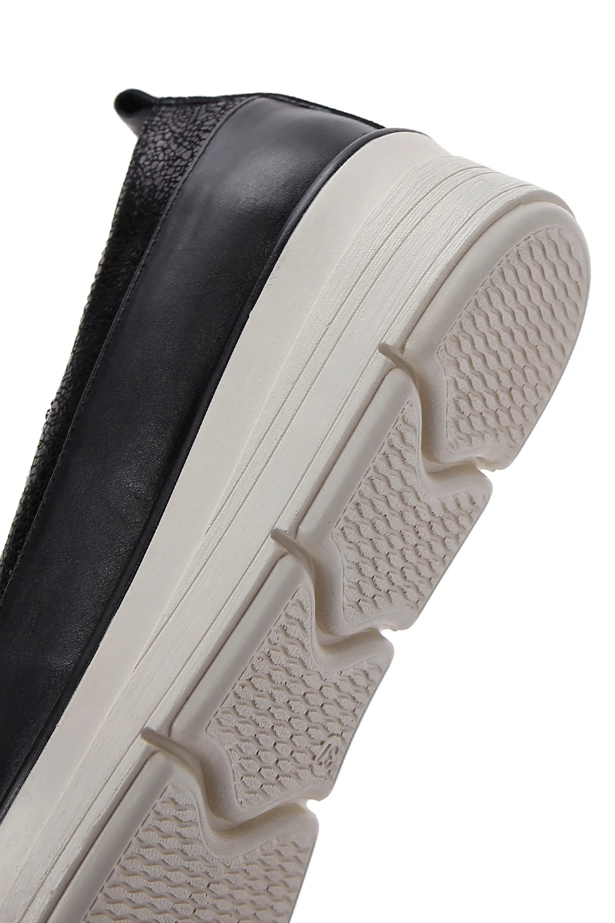 Kadın Siyah Deri Comfort Loafer - Image 7