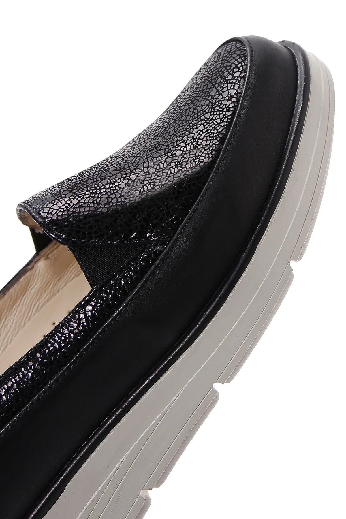 Kadın Siyah Deri Comfort Loafer - Image 8