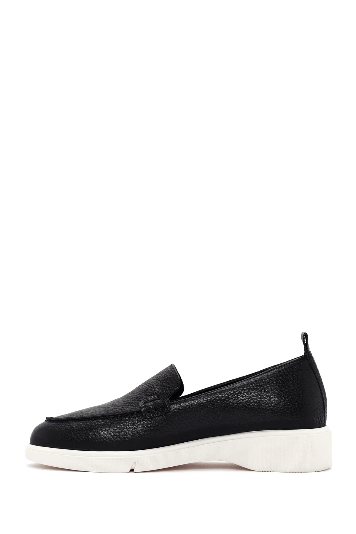 Kadın Siyah Deri Comfort Loafer - Image 2