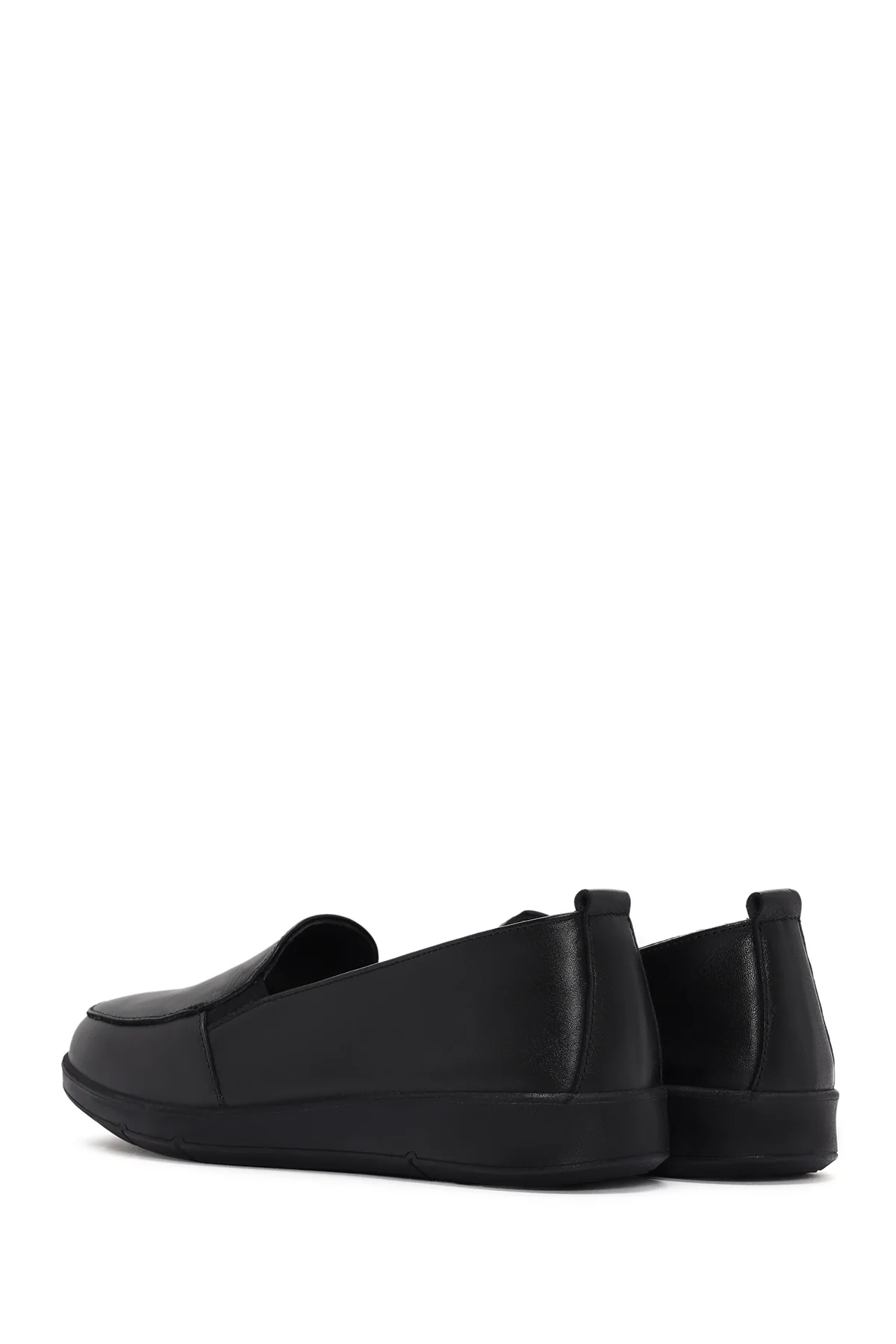 Kadın Siyah Deri Comfort Loafer - Image 5