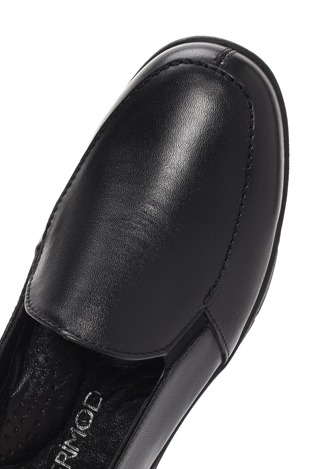 Kadın Siyah Deri Comfort Loafer - Image 9