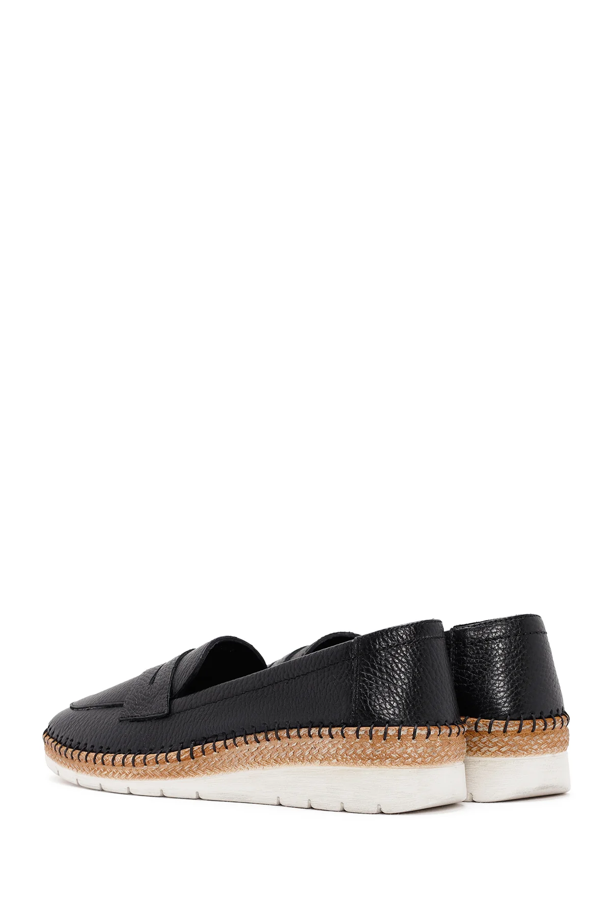 Kadın Siyah Deri Comfort Loafer - Image 5