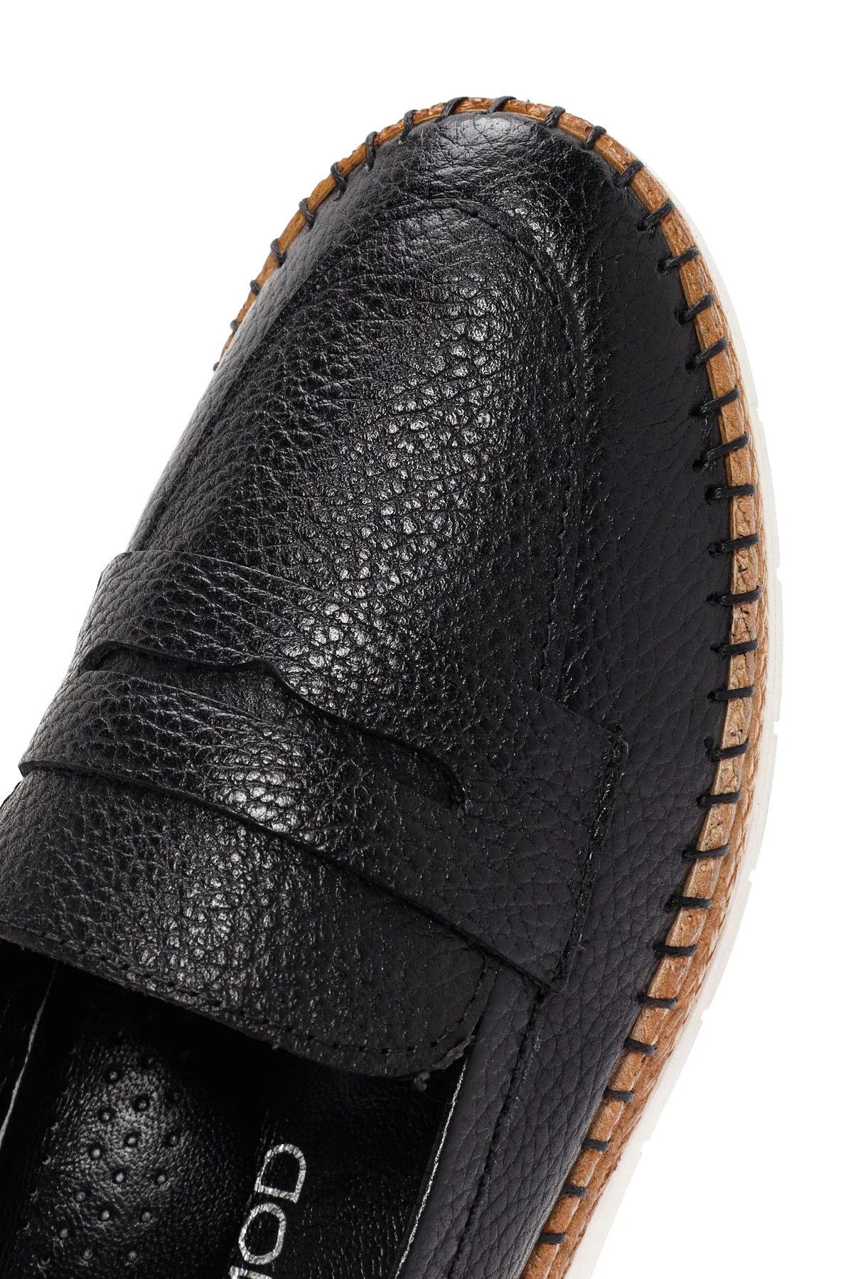Kadın Siyah Deri Comfort Loafer - Image 9