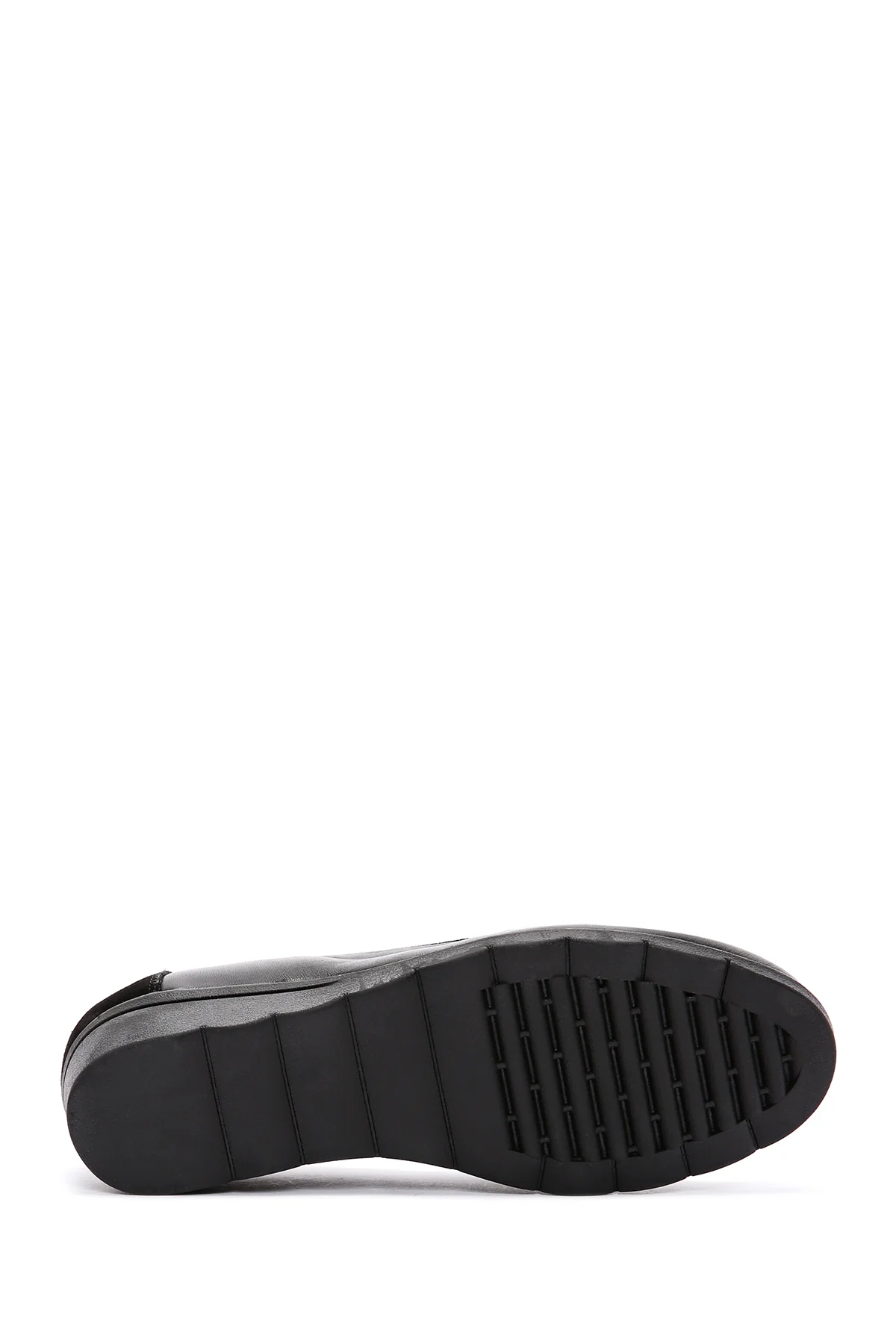Kadın Siyah Deri Comfort Loafer - Image 4