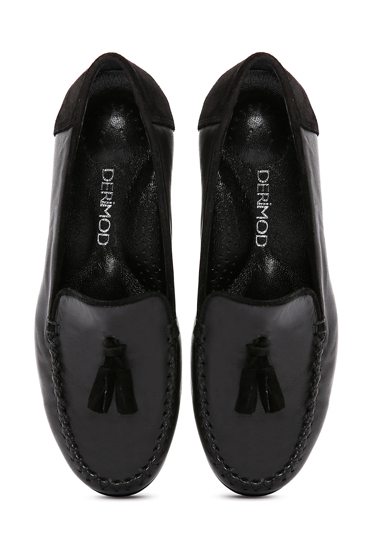 Kadın Siyah Deri Comfort Loafer - Image 7