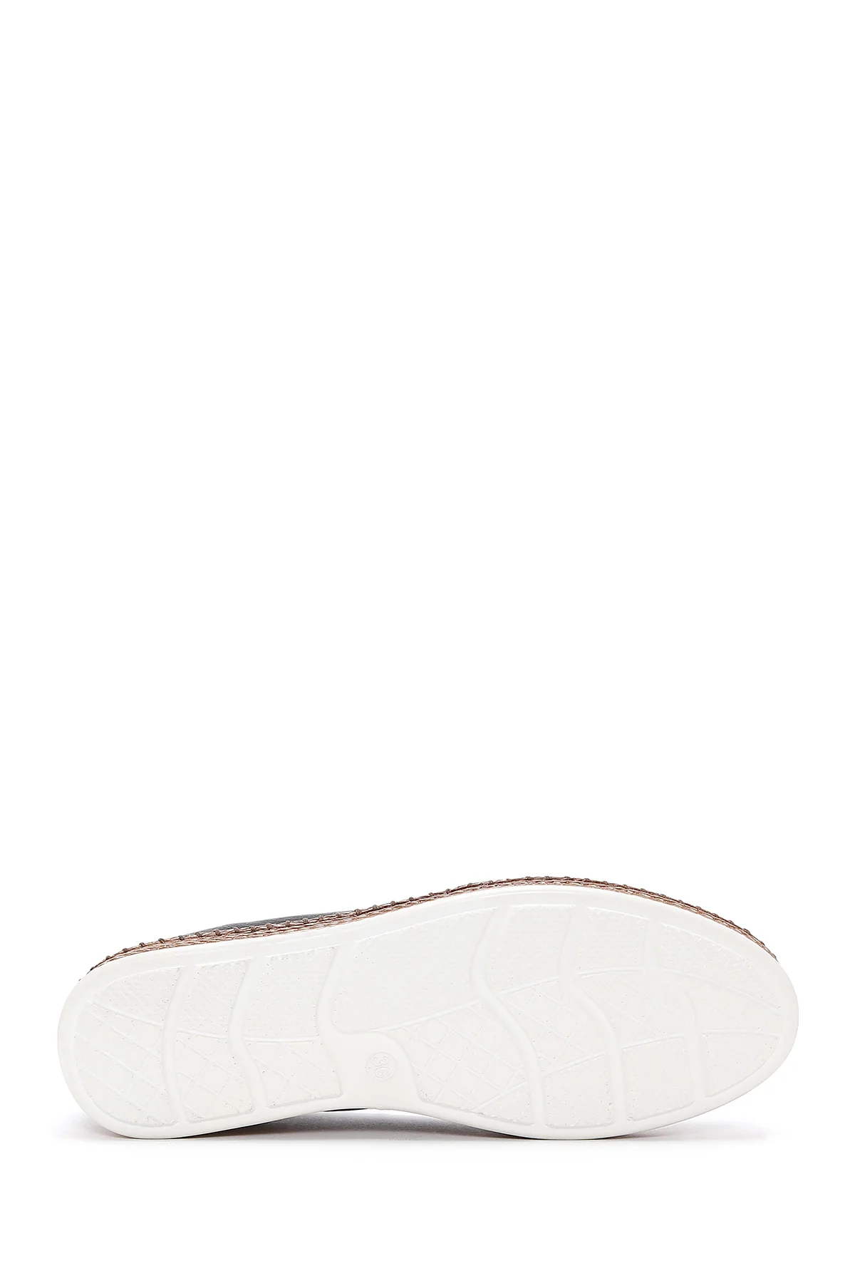 Kadın Siyah Deri Comfort Loafer - Image 4