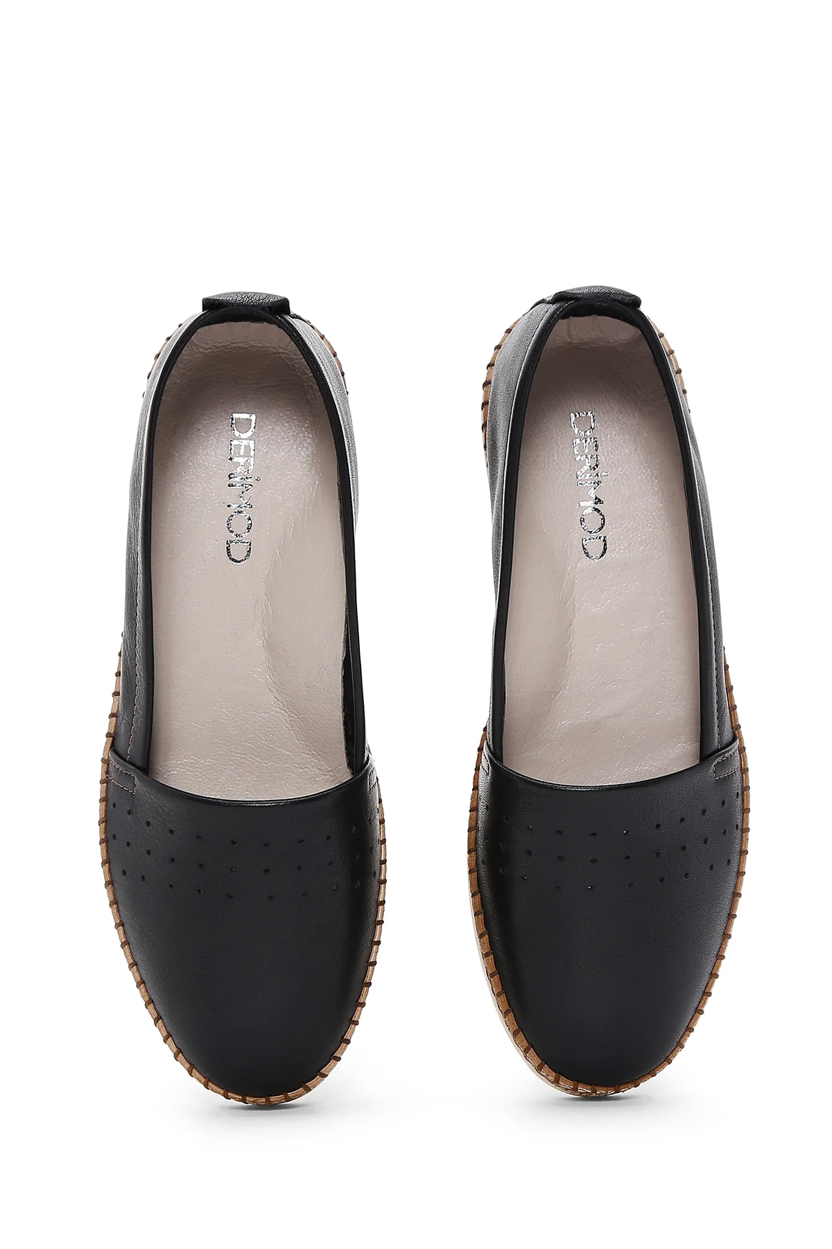 Kadın Siyah Deri Comfort Loafer - Image 6